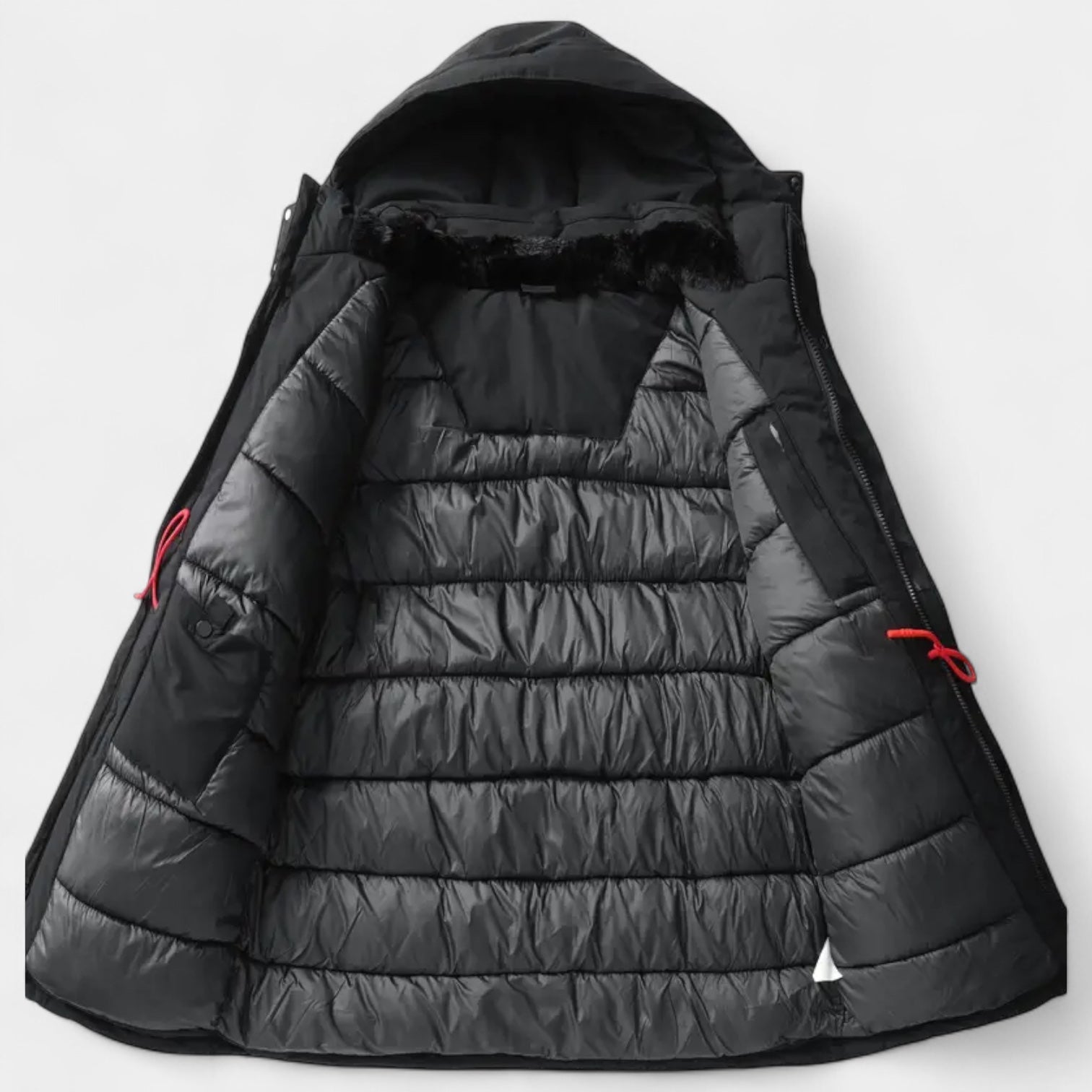 Vintares | Long Puffer Parka with Detachable Hood for Men