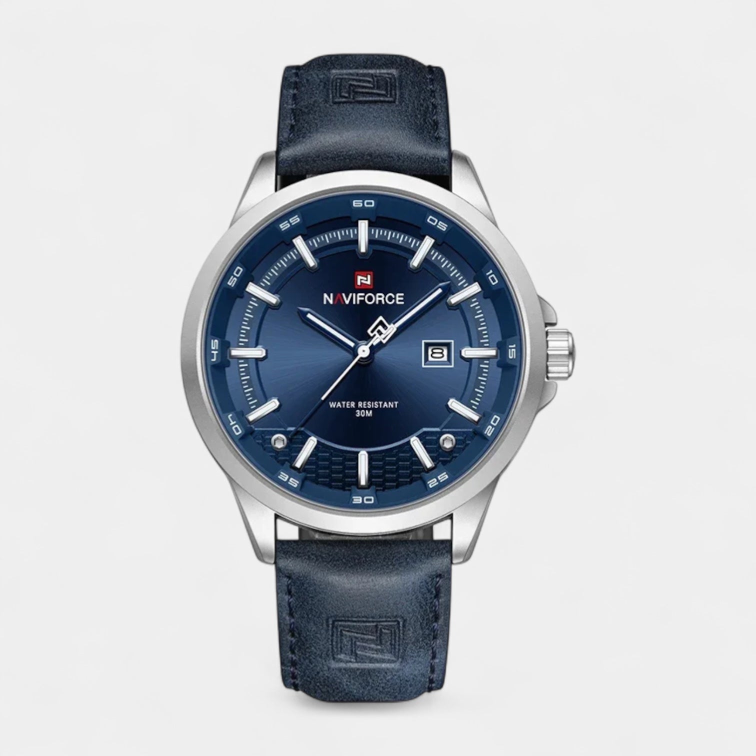 Vintares | Men's Leather Strap Functional Watch