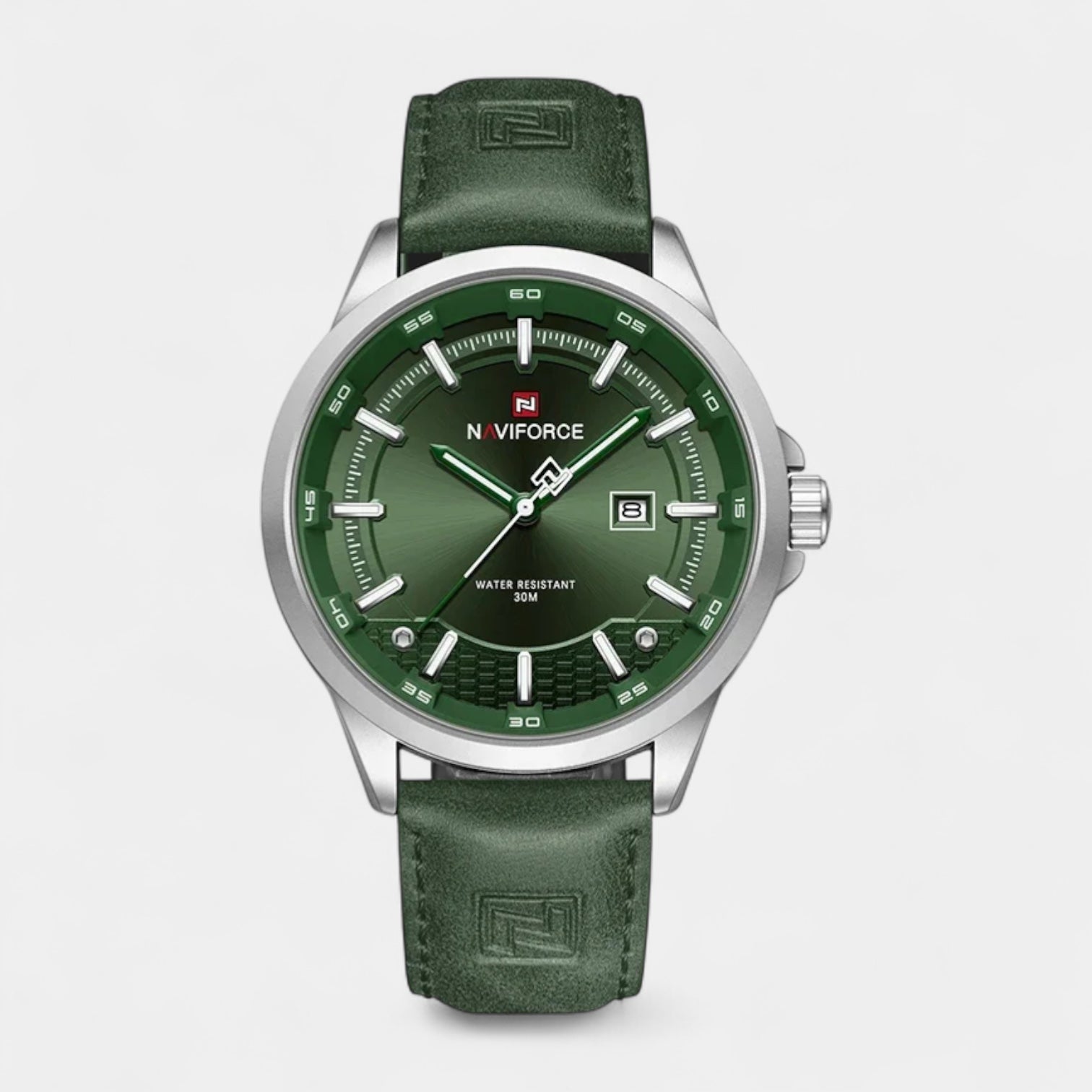 Vintares | Men's Leather Strap Functional Watch