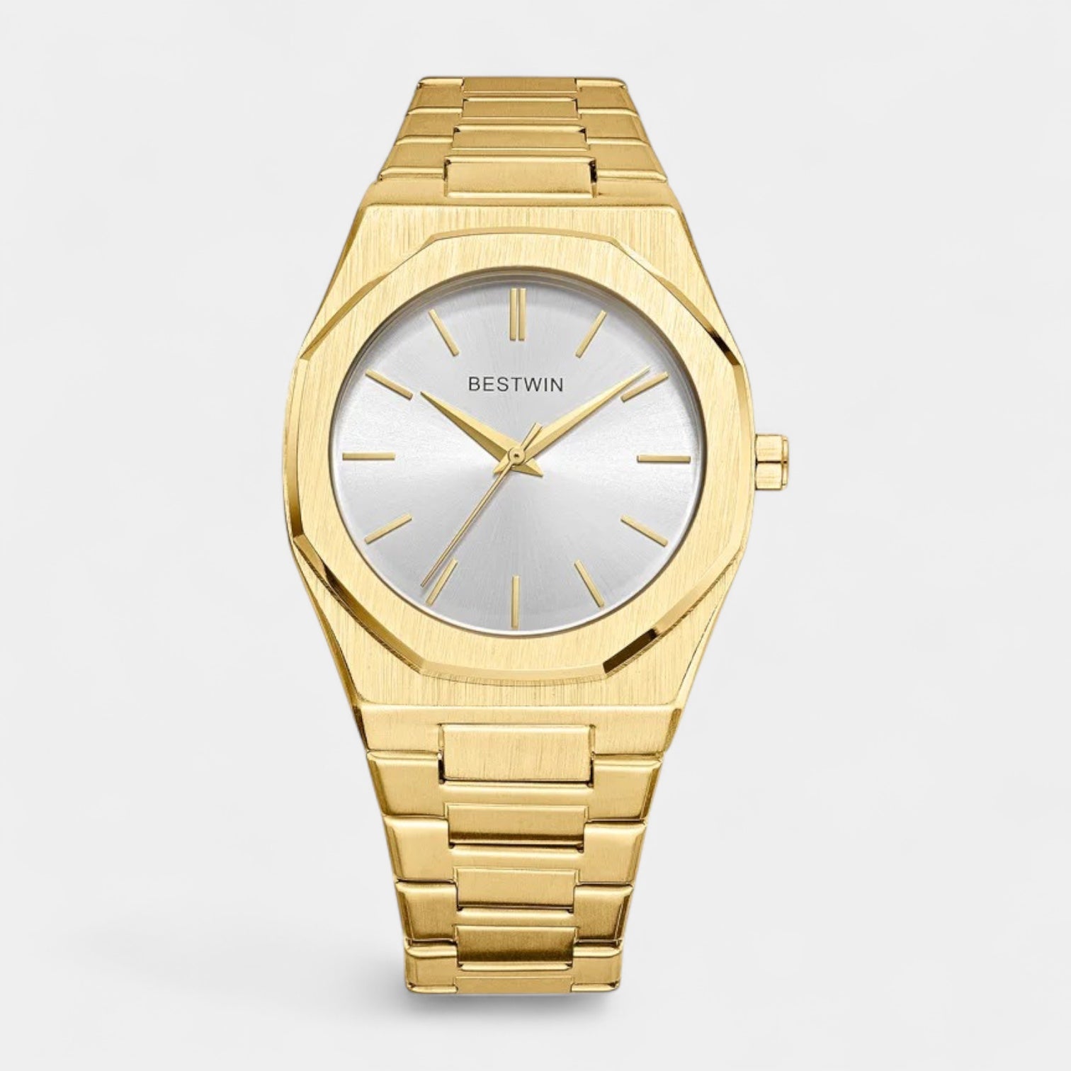 Vintares | 41 mm Numberless Stainless Steel Quartz Watch