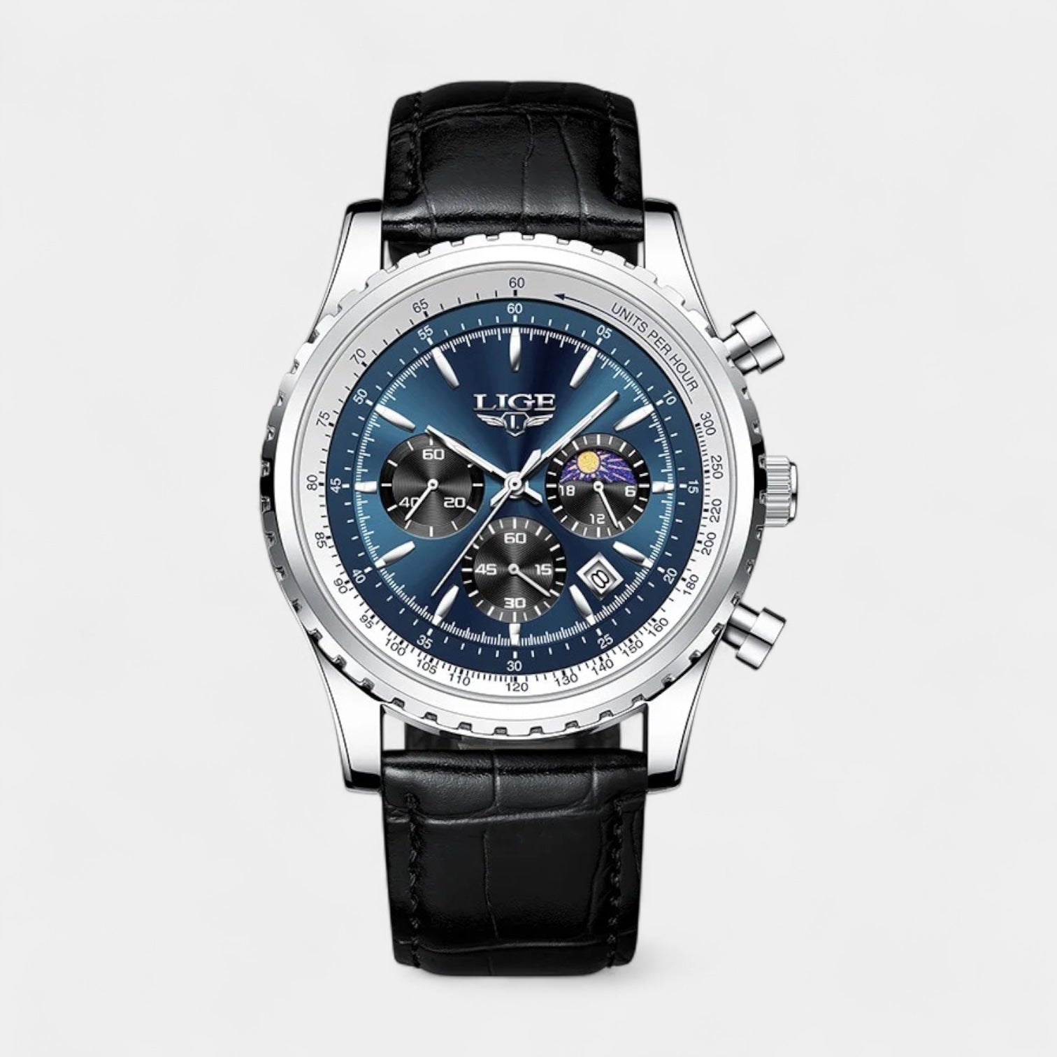 Vintares | Men's Leather Strap Business Watch