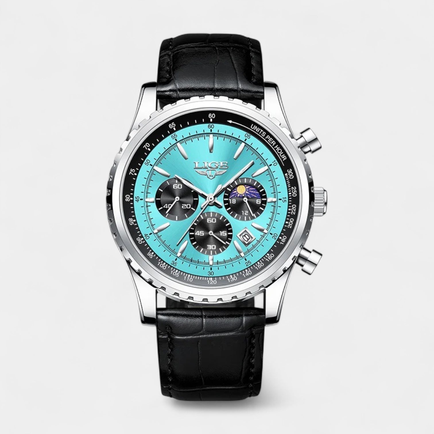 Vintares | Men's Leather Strap Business Watch