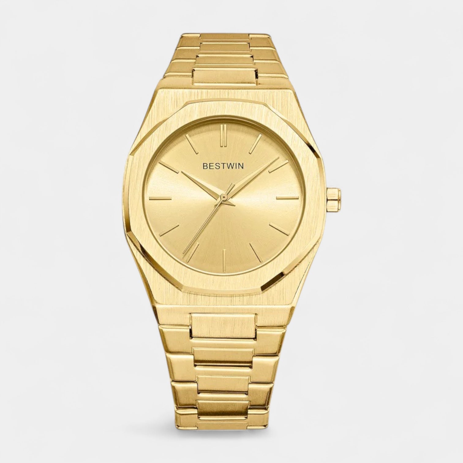 Vintares | 41 mm Numberless Stainless Steel Quartz Watch