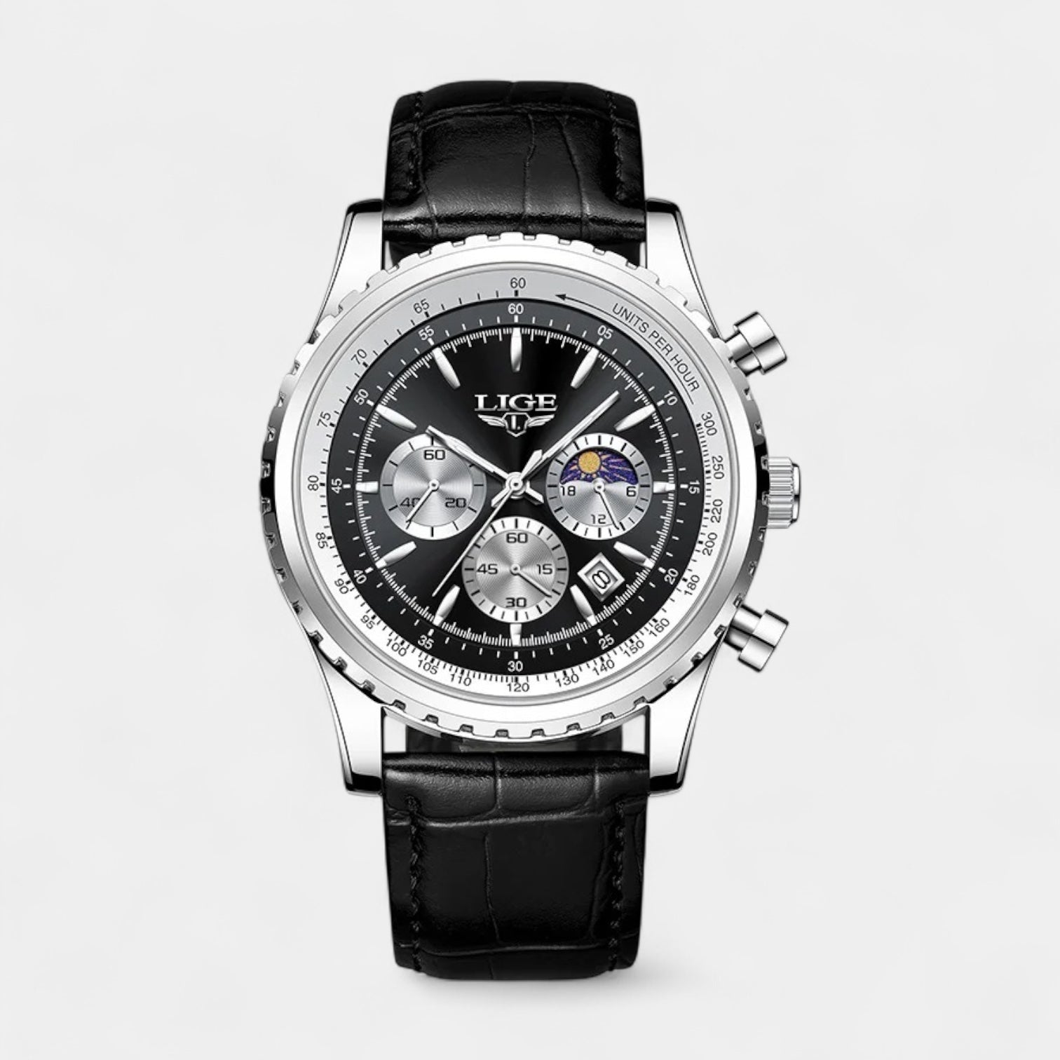 Vintares | Men's Leather Strap Business Watch