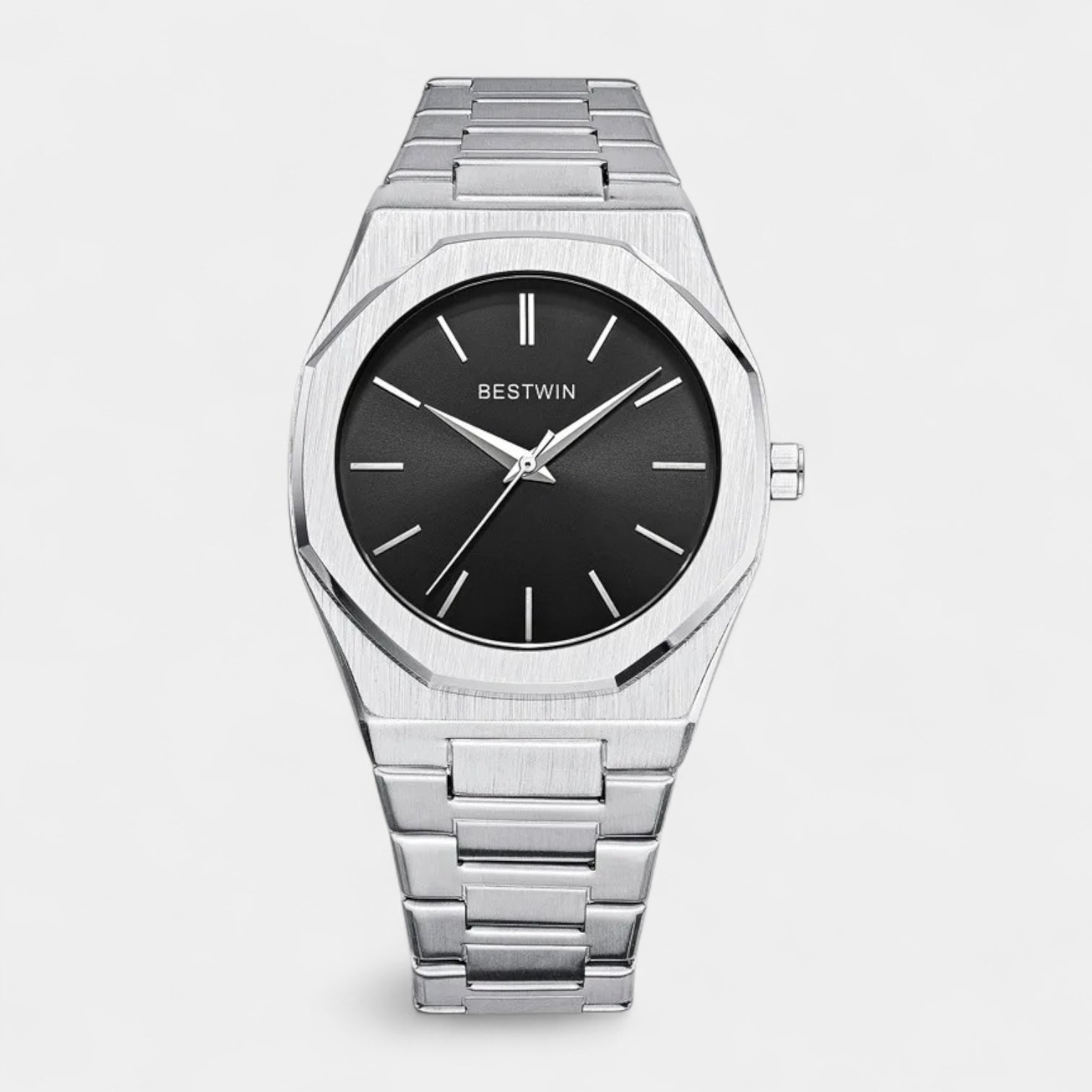 Vintares | 41 mm Numberless Stainless Steel Quartz Watch