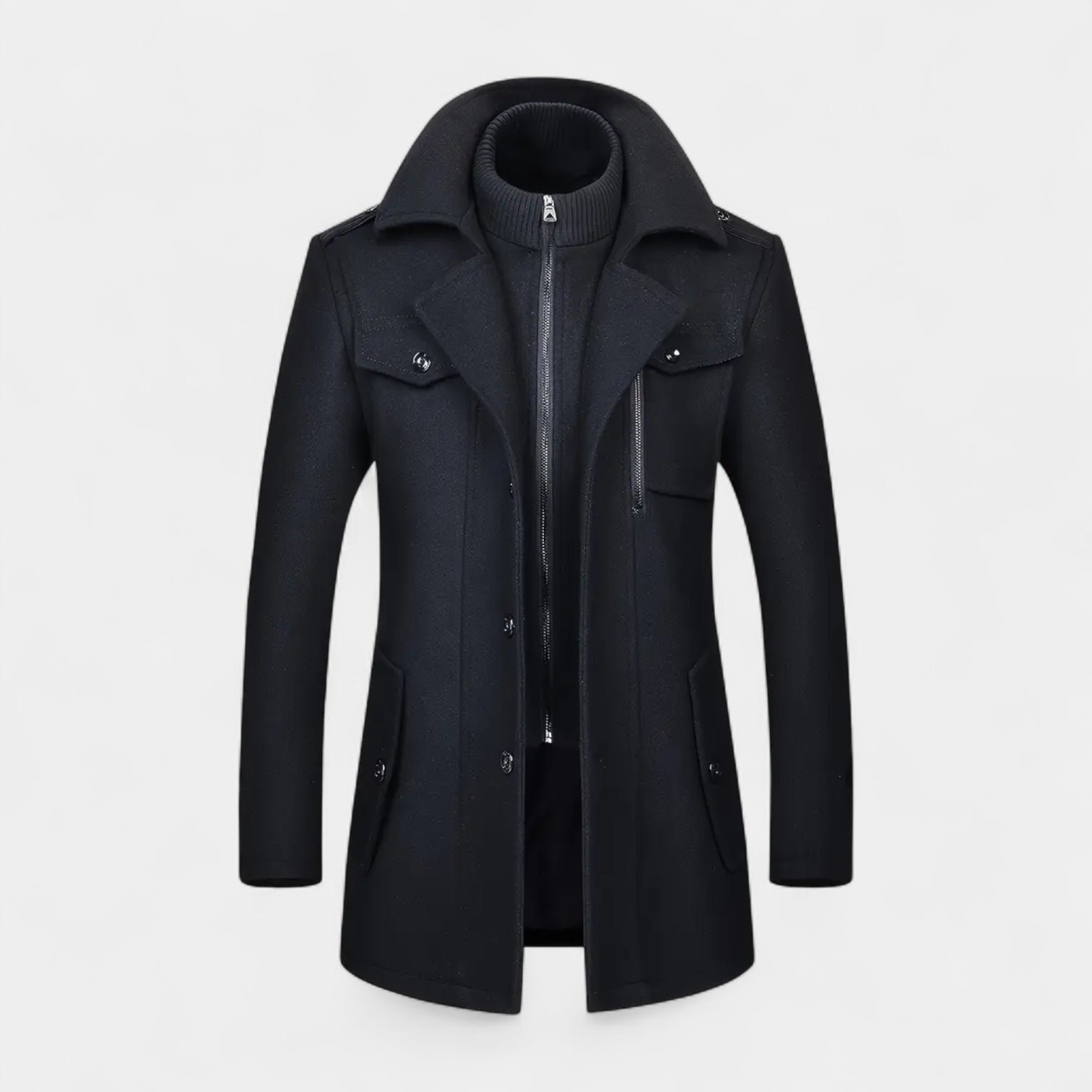 Vintares | Military Wool Coat for Men