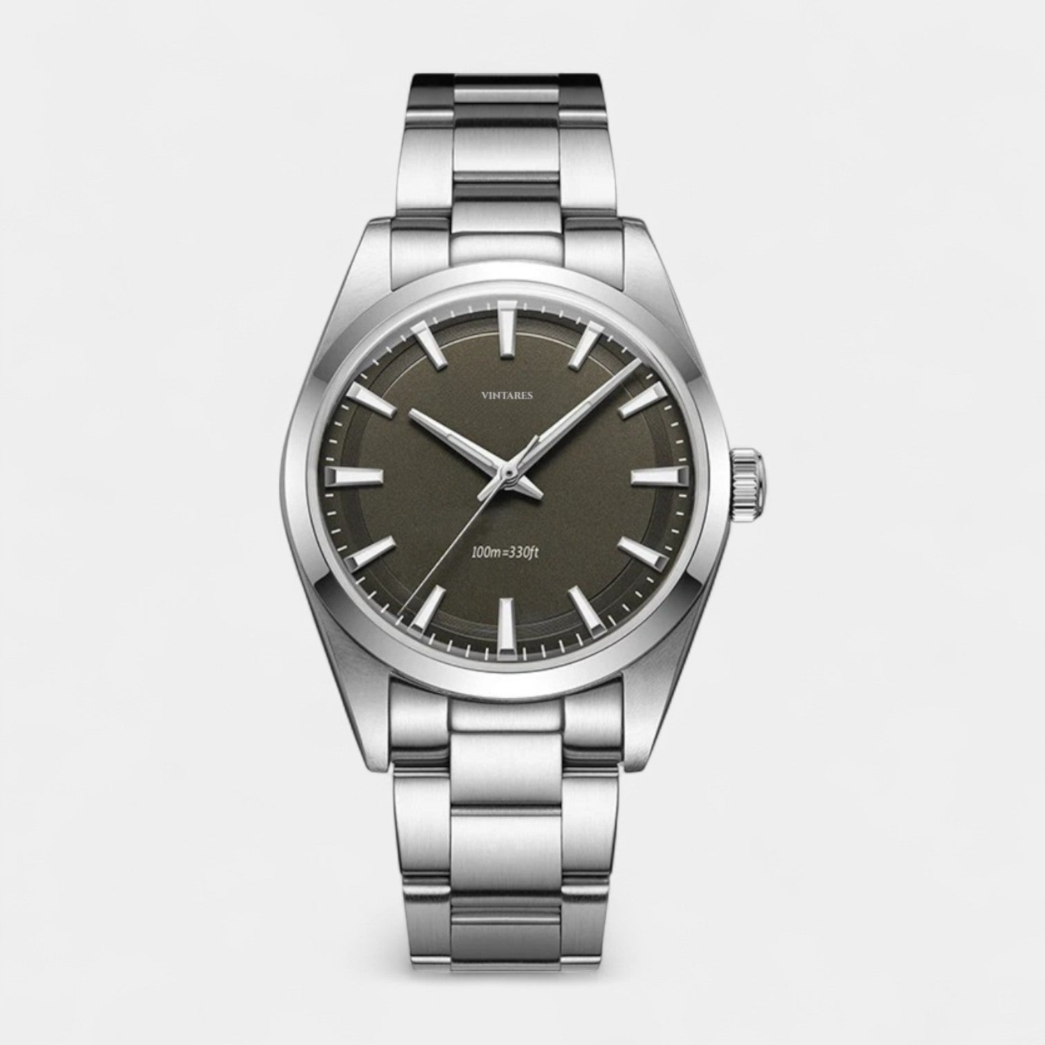 Vintares | Stainless Mirror Glass Watch