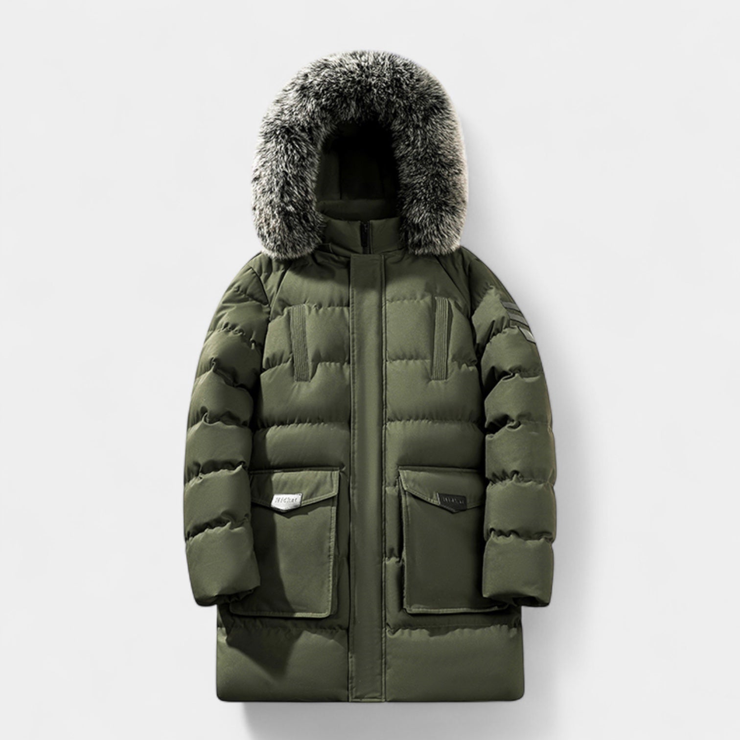 Vintares | Long Puffer Parka with Hood for Men