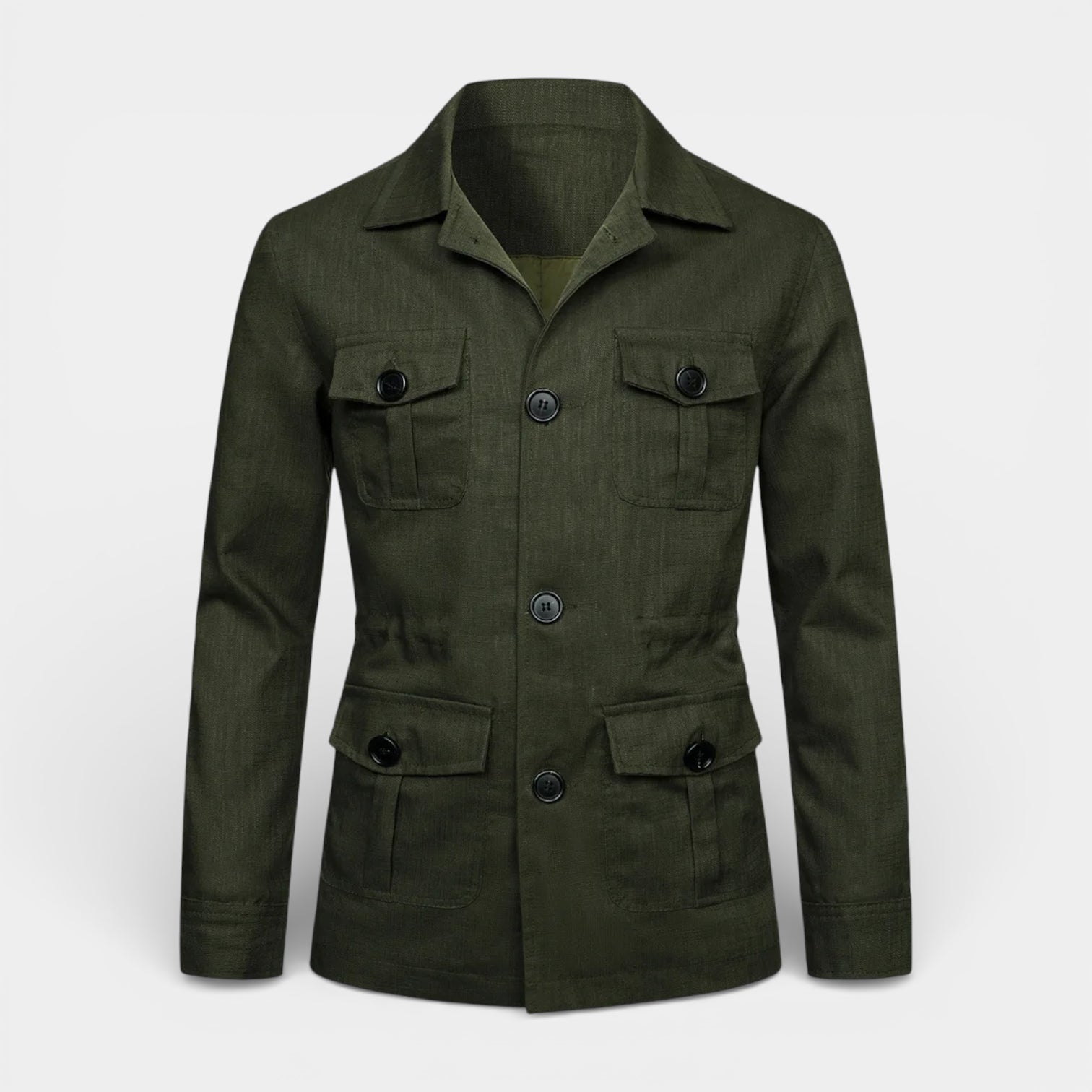 Button-Front Utility Jacket Regular Fit for Men