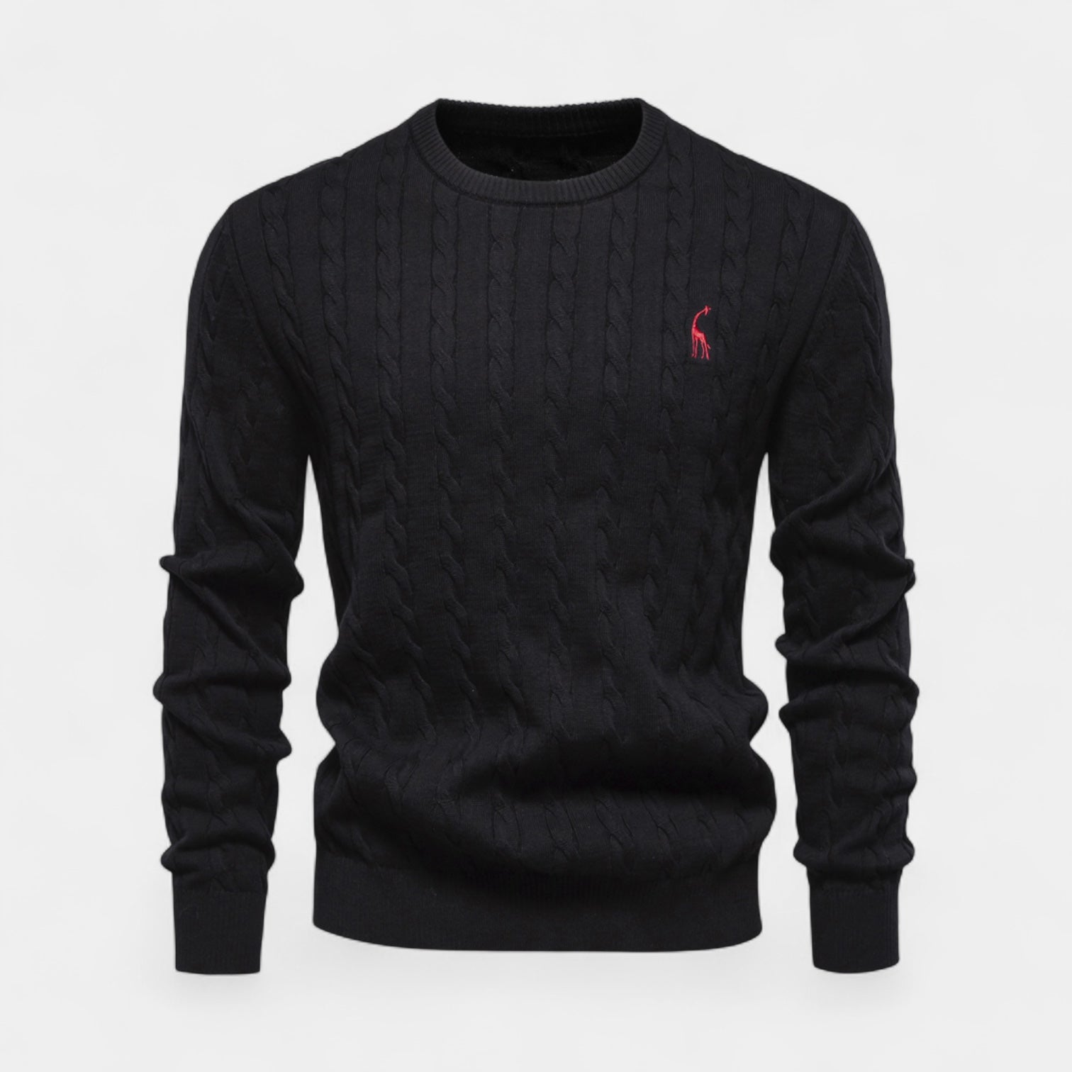 Vintares | Cable Knit Crew Neck Jumper for Men