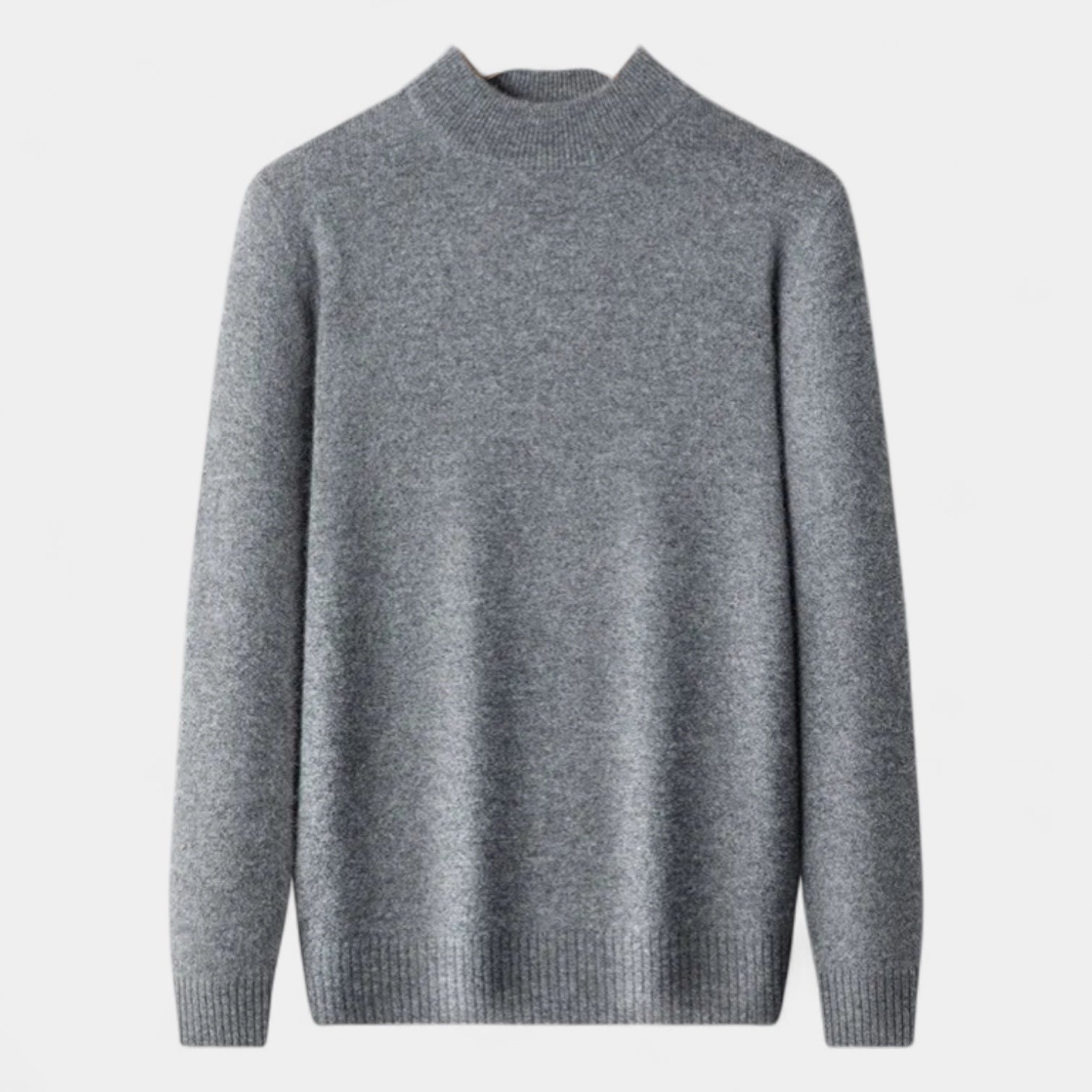 Vintares | Merino Blend Pullover with Half-High Turtleneck