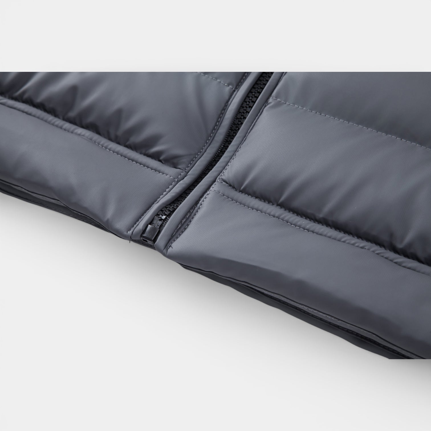 Vintares | Men’s Quilted Hooded Zip-Up Jacket - Stretch Sleeves