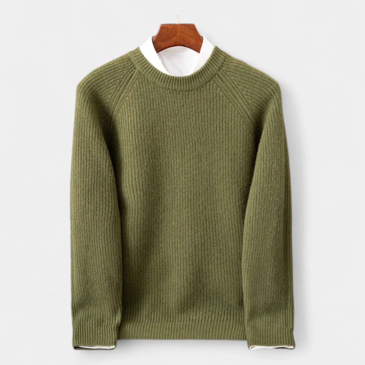 Vintares | Men's Classic Merino Wool Sweater - Ribbed