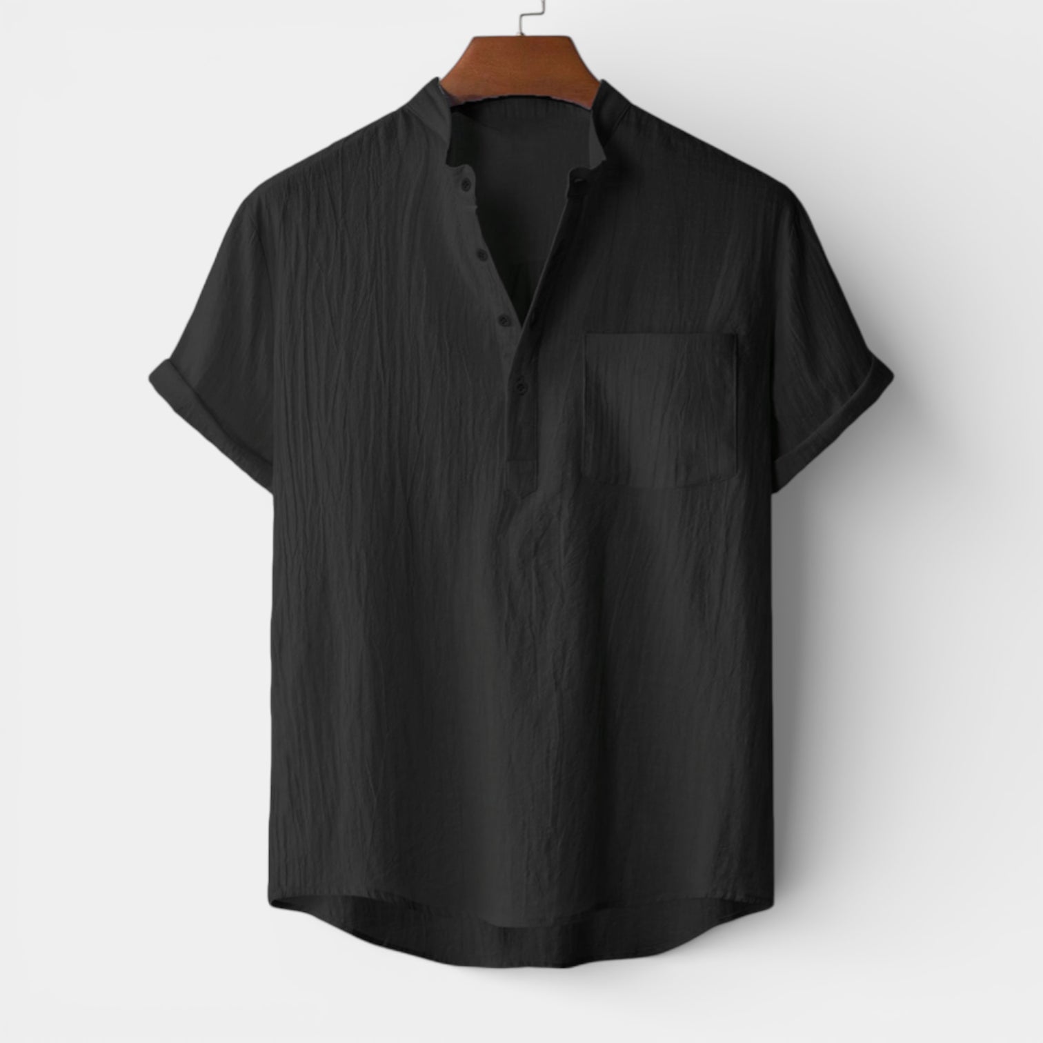 Henley Shirt Short Sleeve Regular Fit for Men