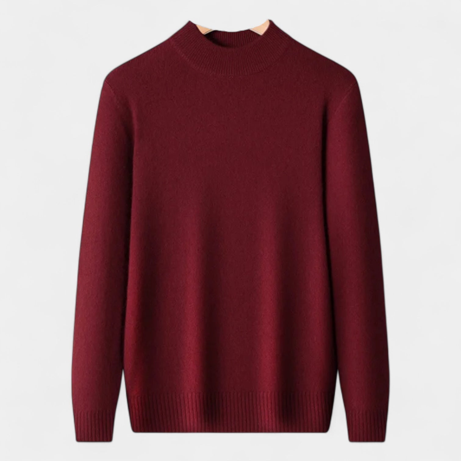 Vintares | Merino Blend Pullover with Half-High Turtleneck