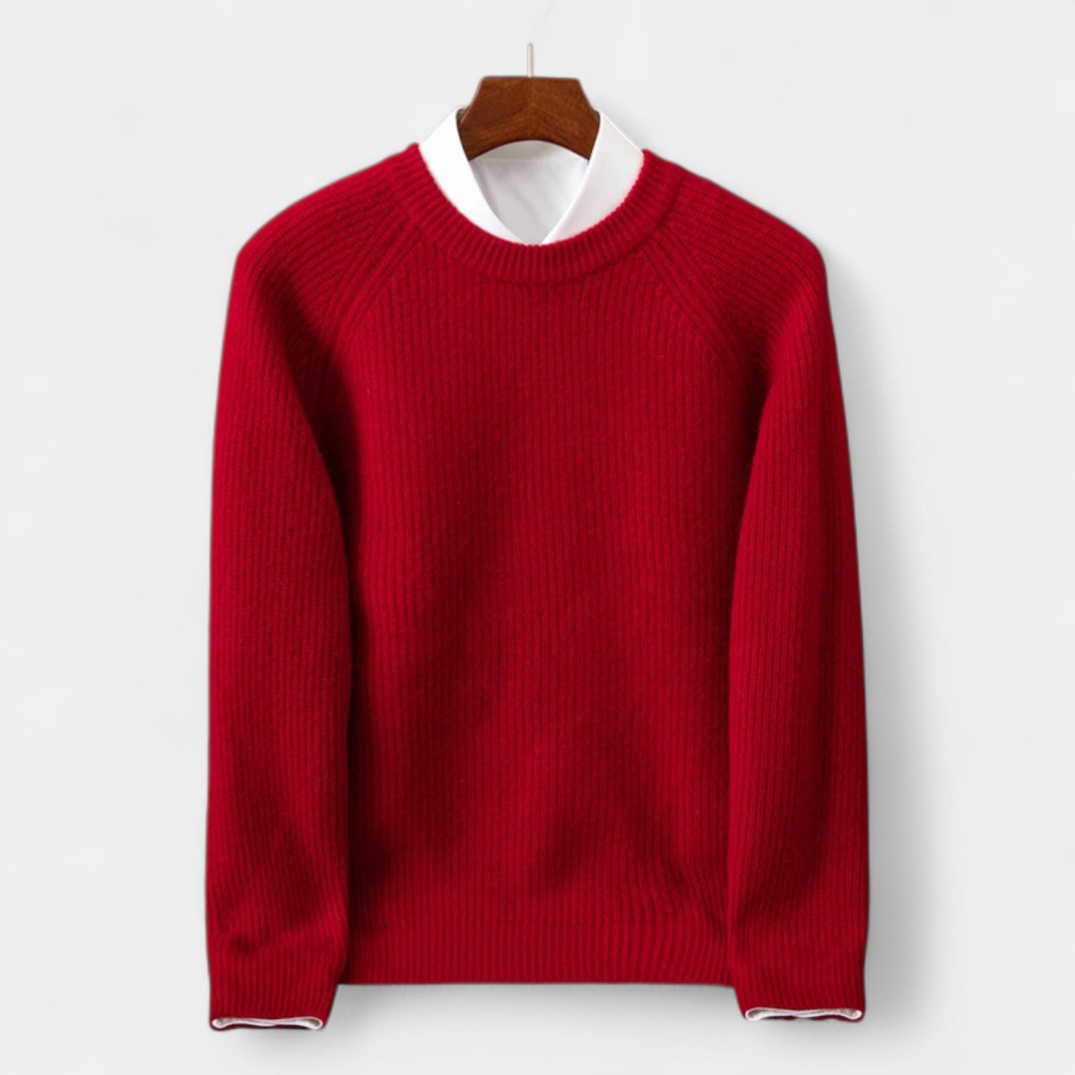 Vintares | Men's Classic Merino Wool Sweater - Ribbed