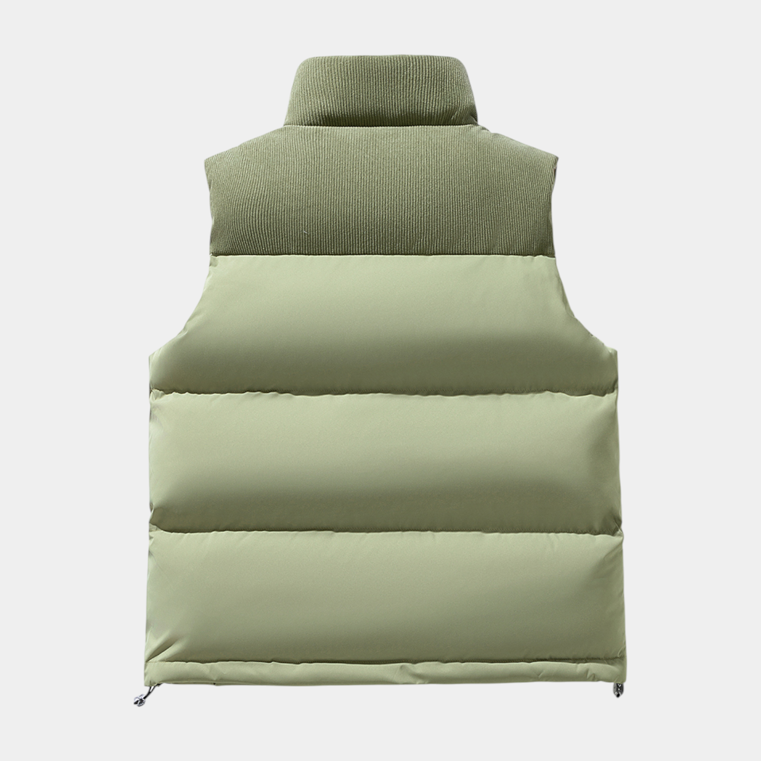 Quilted Puffer Vest Full-Zip Stand Collar for Men