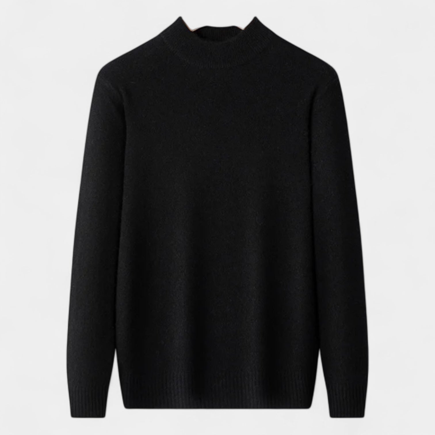 Vintares | Merino Blend Pullover with Half-High Turtleneck