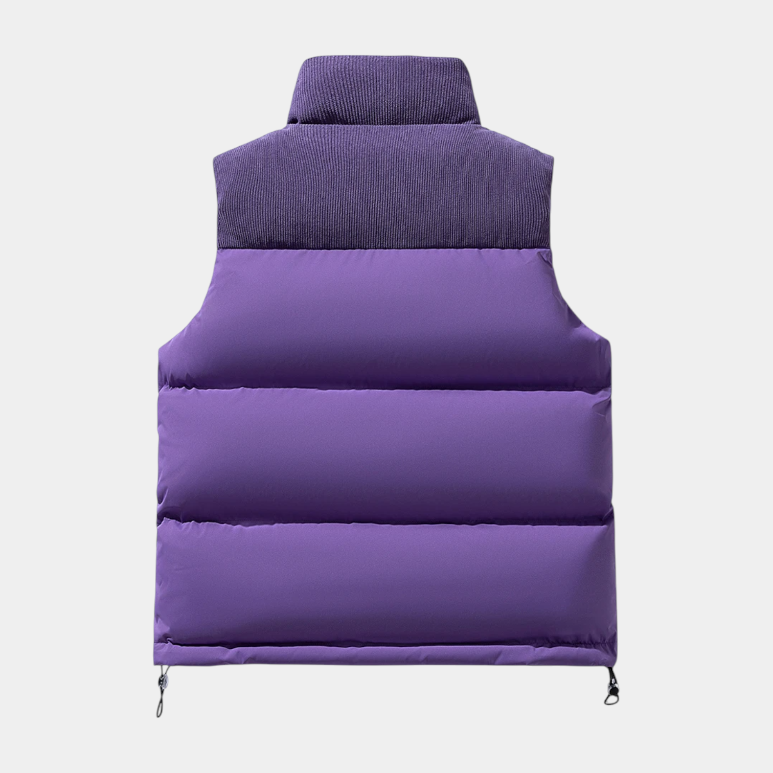 Quilted Puffer Vest Full-Zip Stand Collar for Men