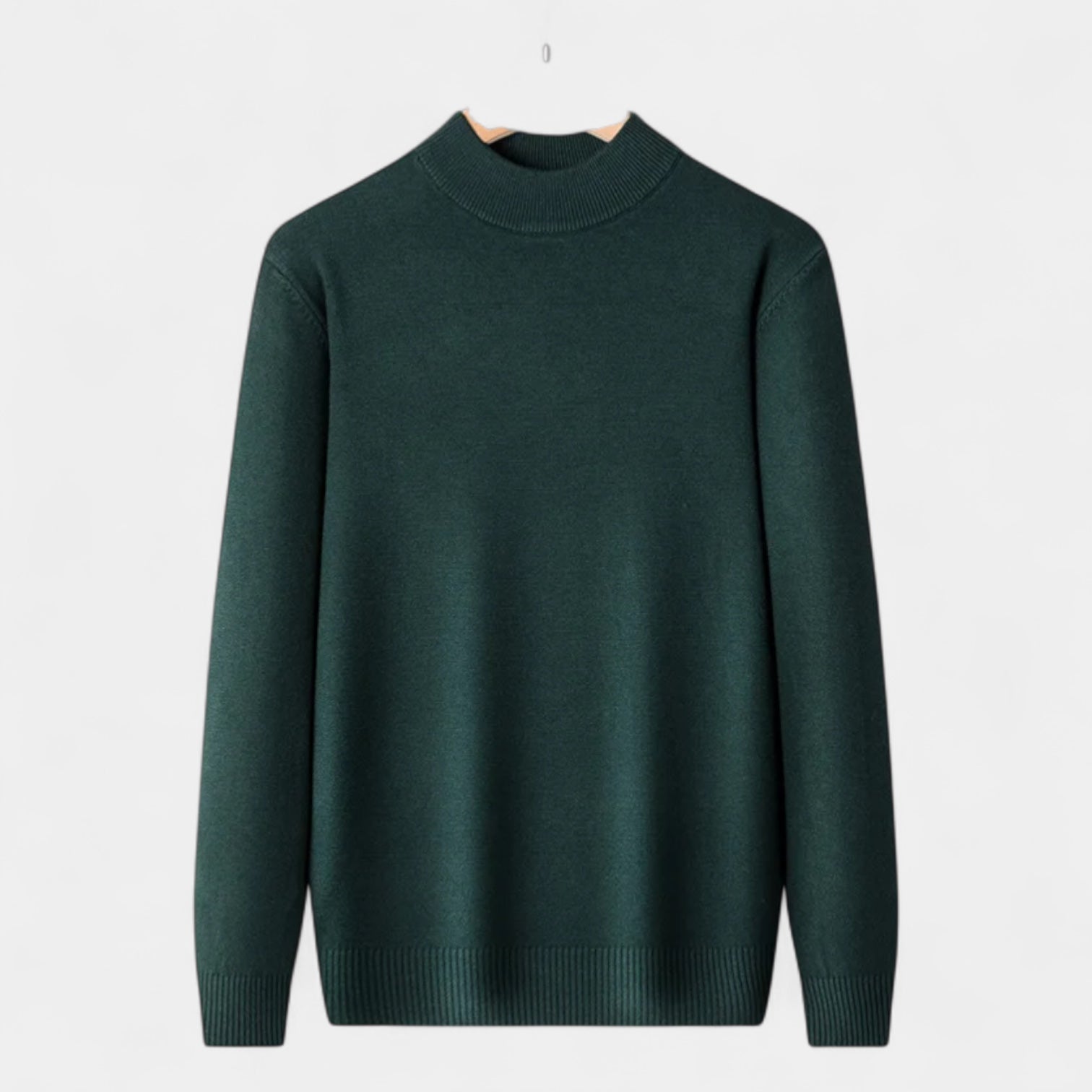 Vintares | Merino Blend Pullover with Half-High Turtleneck