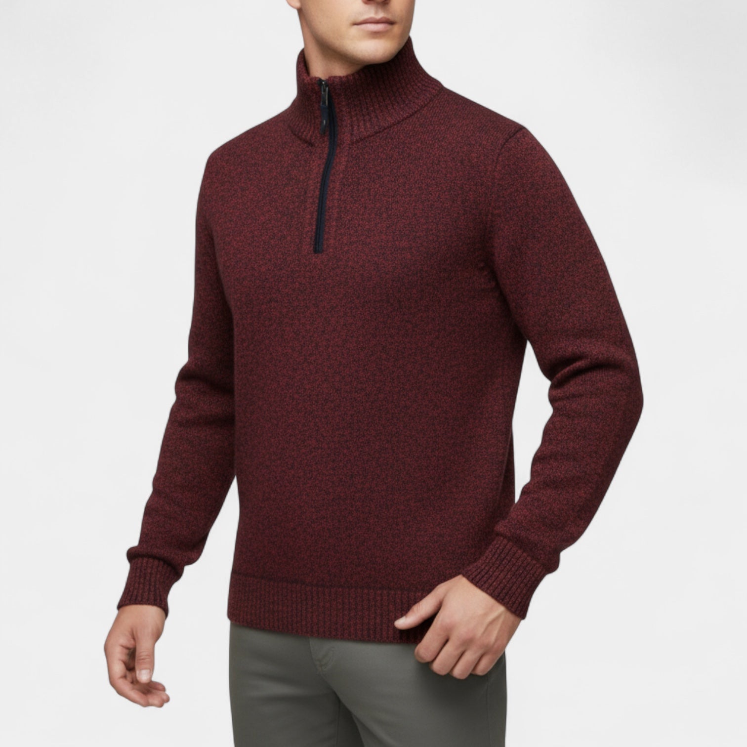 Vintares | Fleece Half-Zip Pullover Sweater for Men