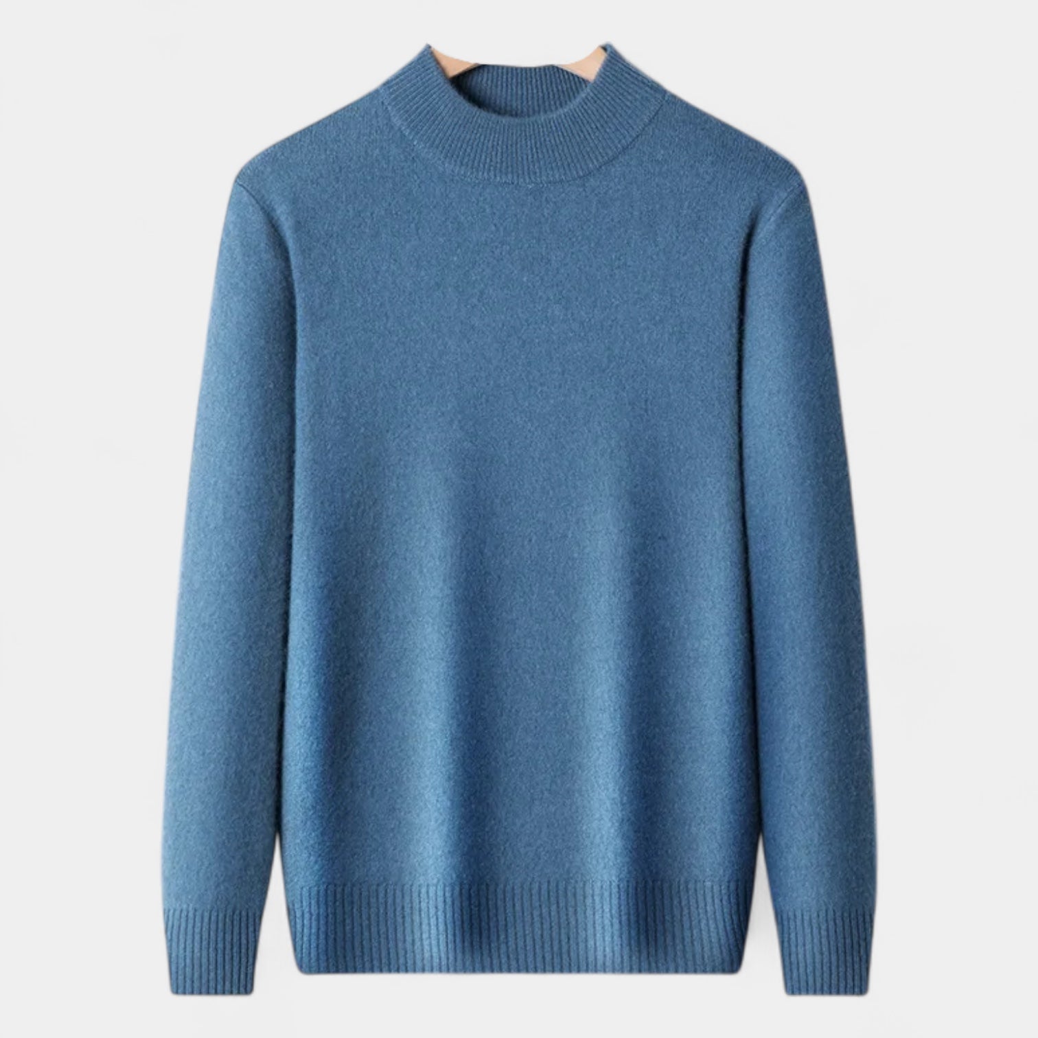 Vintares | Merino Blend Pullover with Half-High Turtleneck