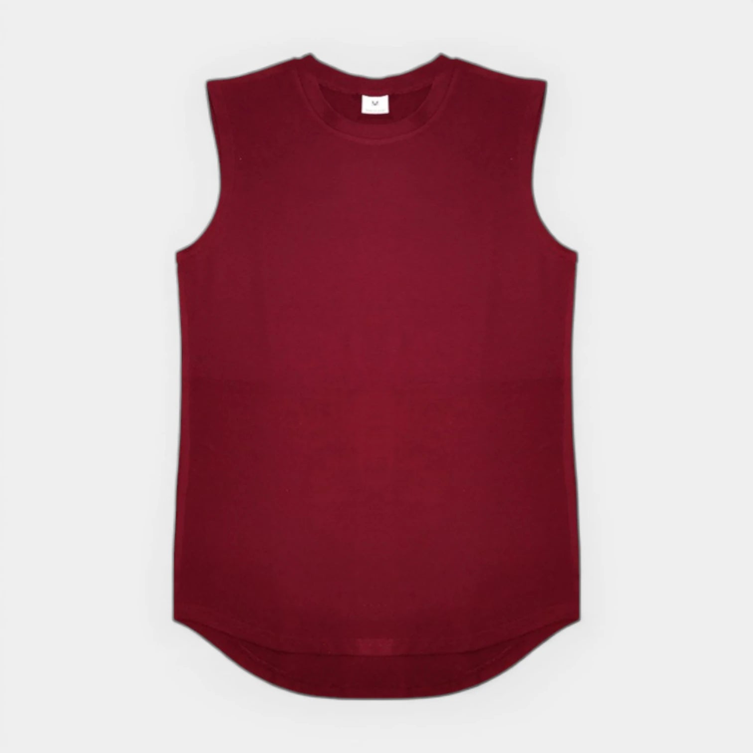 Sleeveless Crewneck Tank Curved Hem for Men