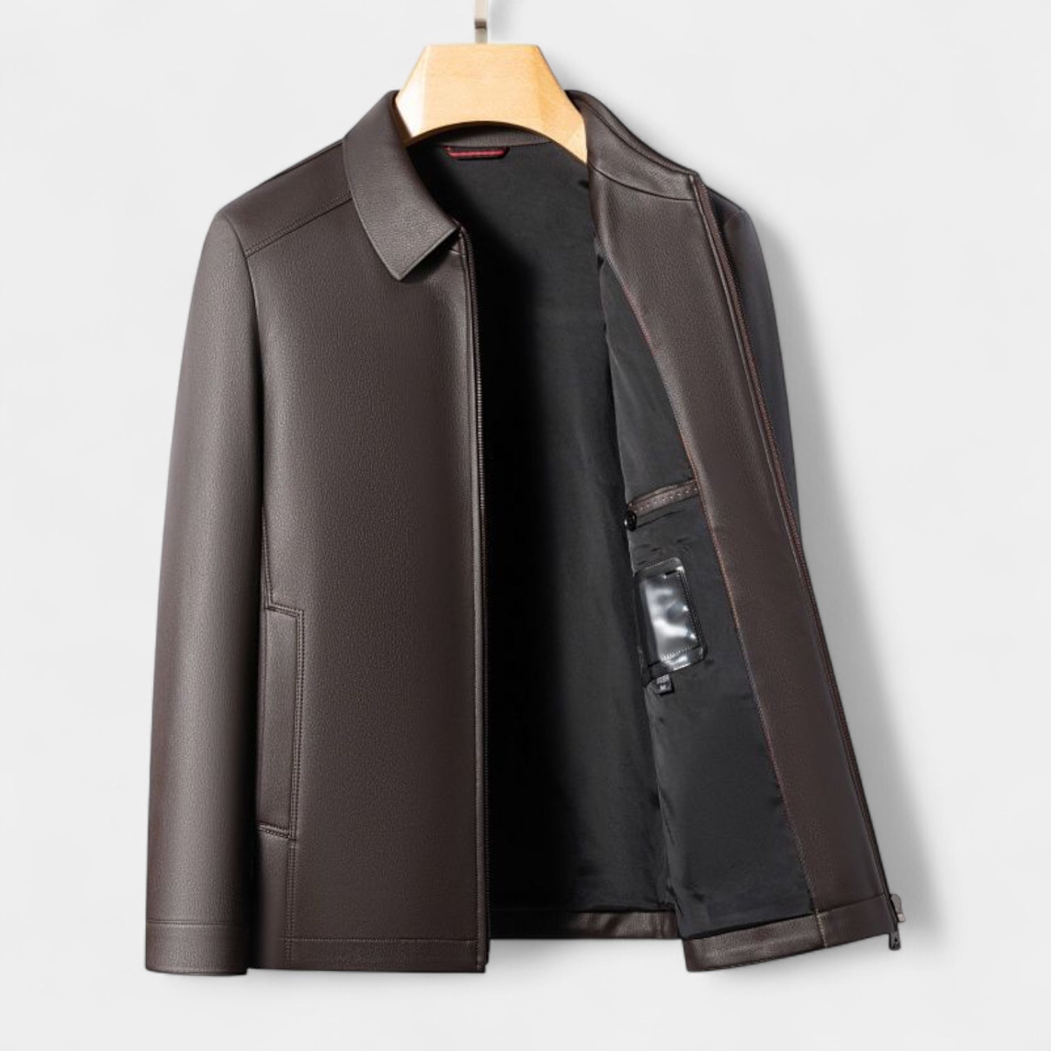 Vintares | Genuine Leather Jacket for Men – Classic Minimalist Design