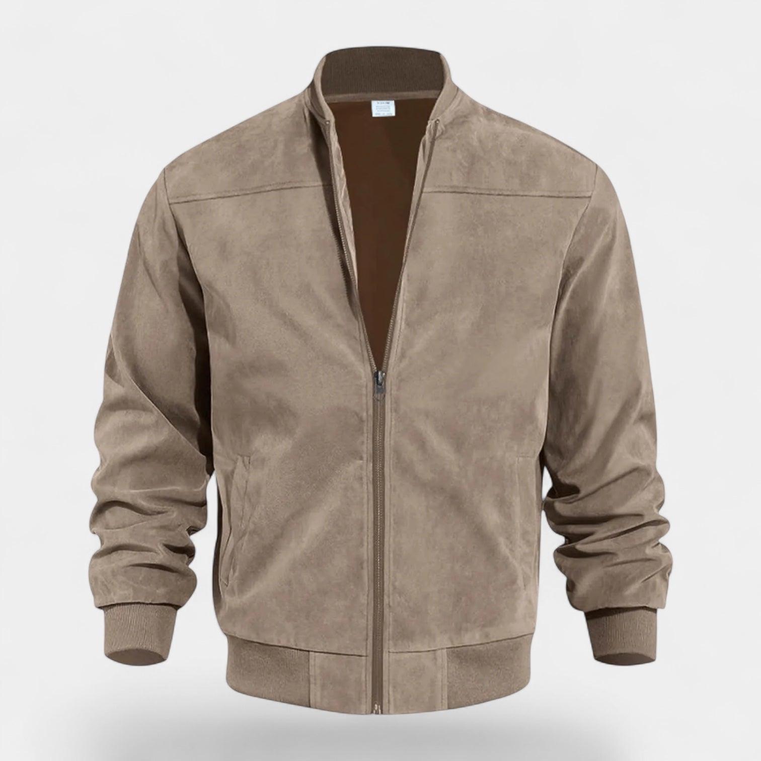 Vintares | Soft Faux Suede Bomber Jacket for Men