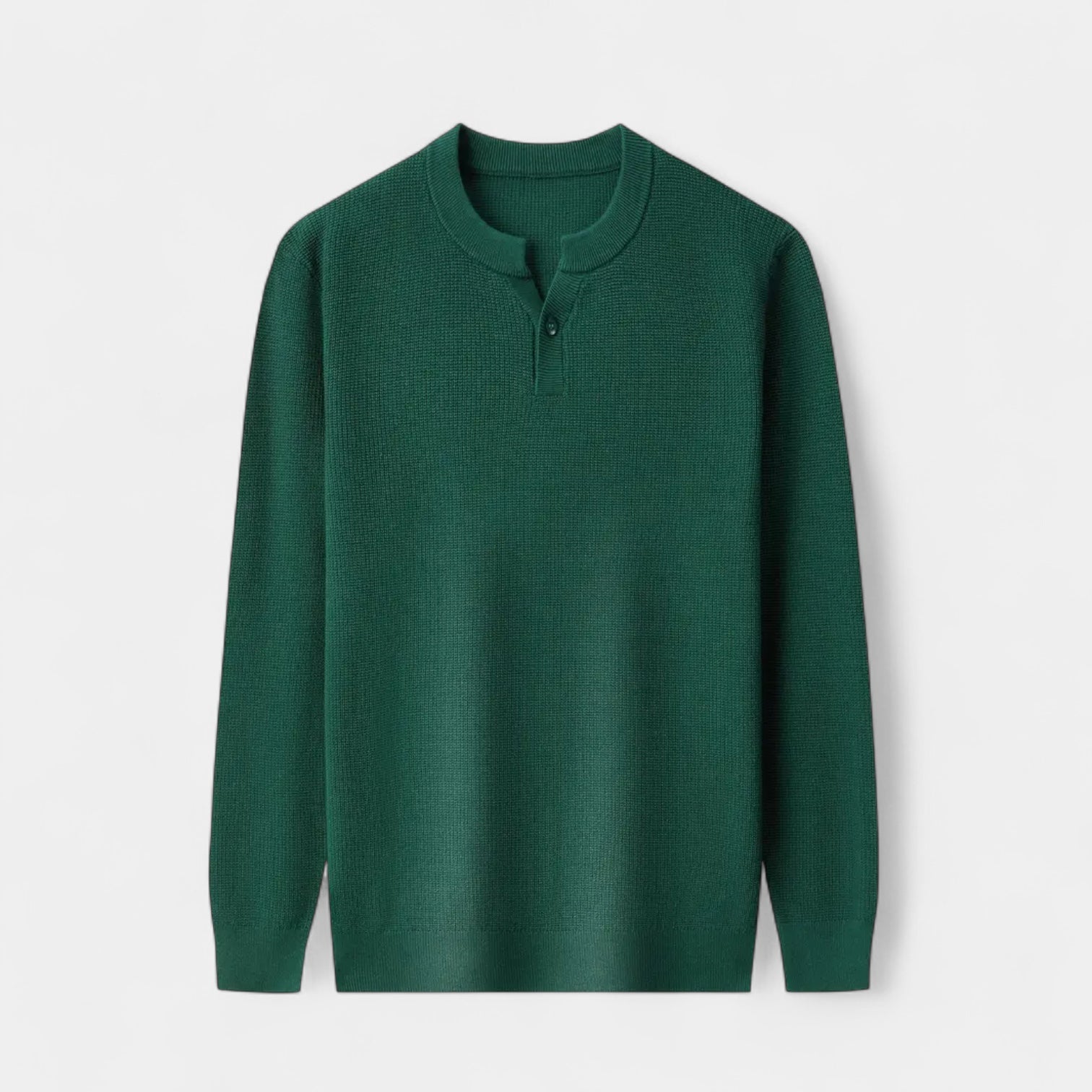 Vintares | Casual Knitted Henley Longsleeve for Men
