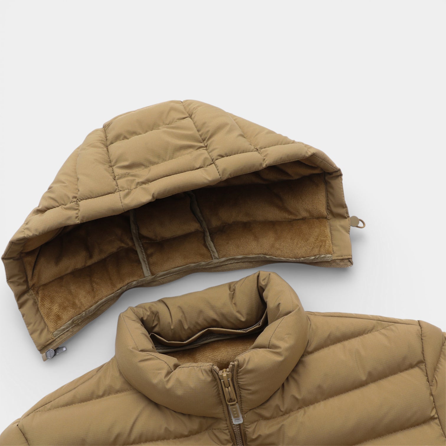 Vintares | Men’s Lightweight Zip-Up Hooded Quilted Puffer Jacket