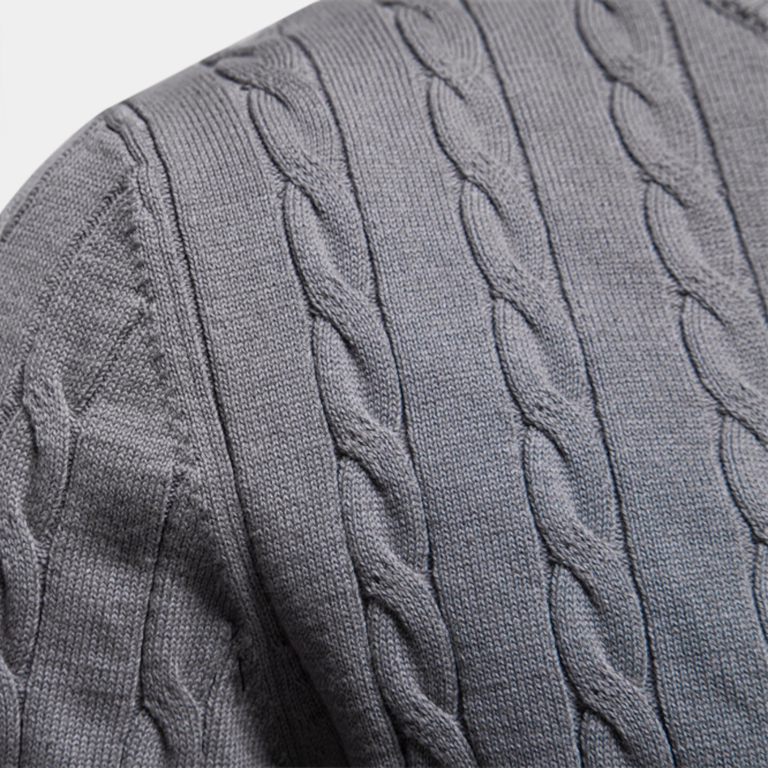Vintares | Cable Knit Crew Neck Jumper for Men
