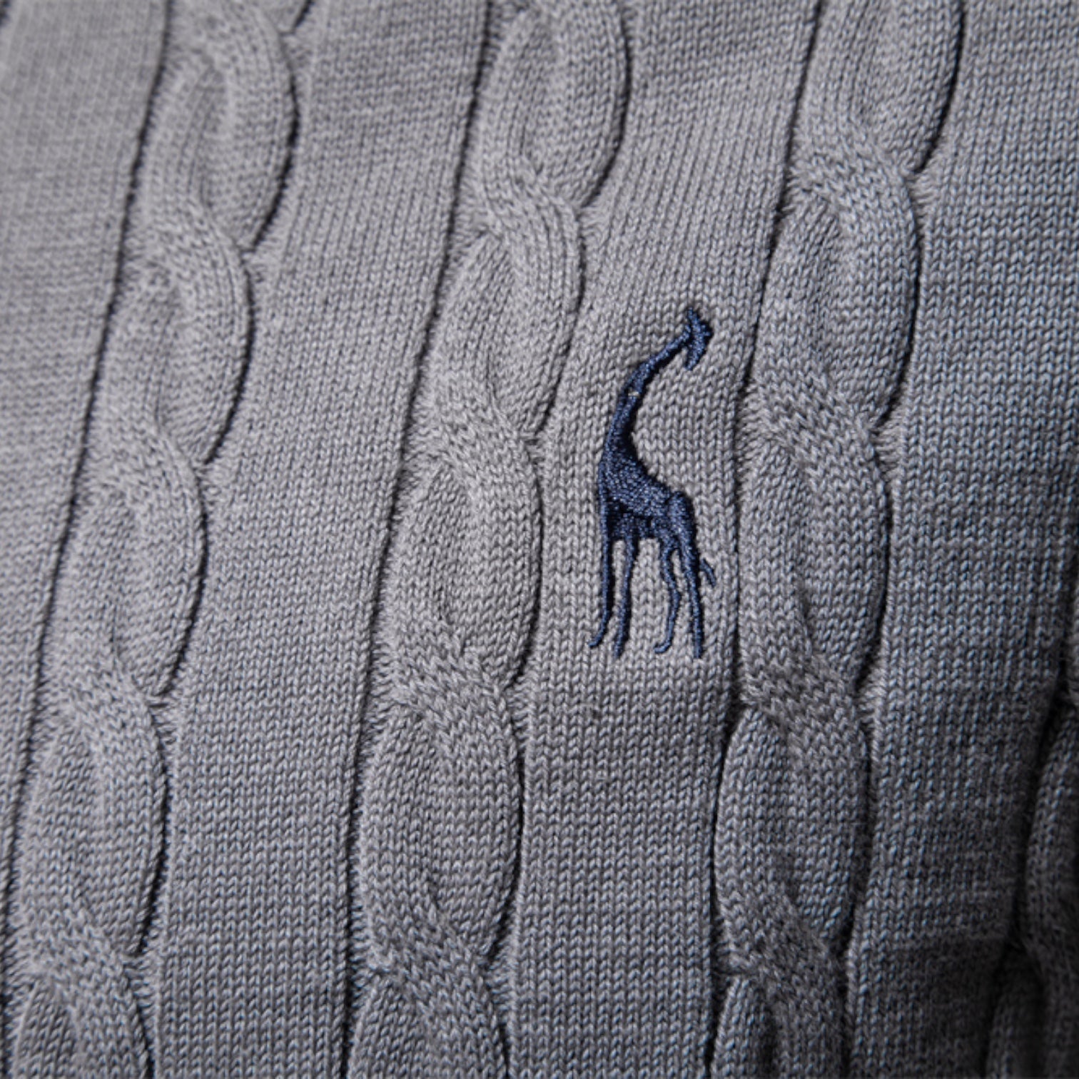 Vintares | Cable Knit Crew Neck Jumper for Men