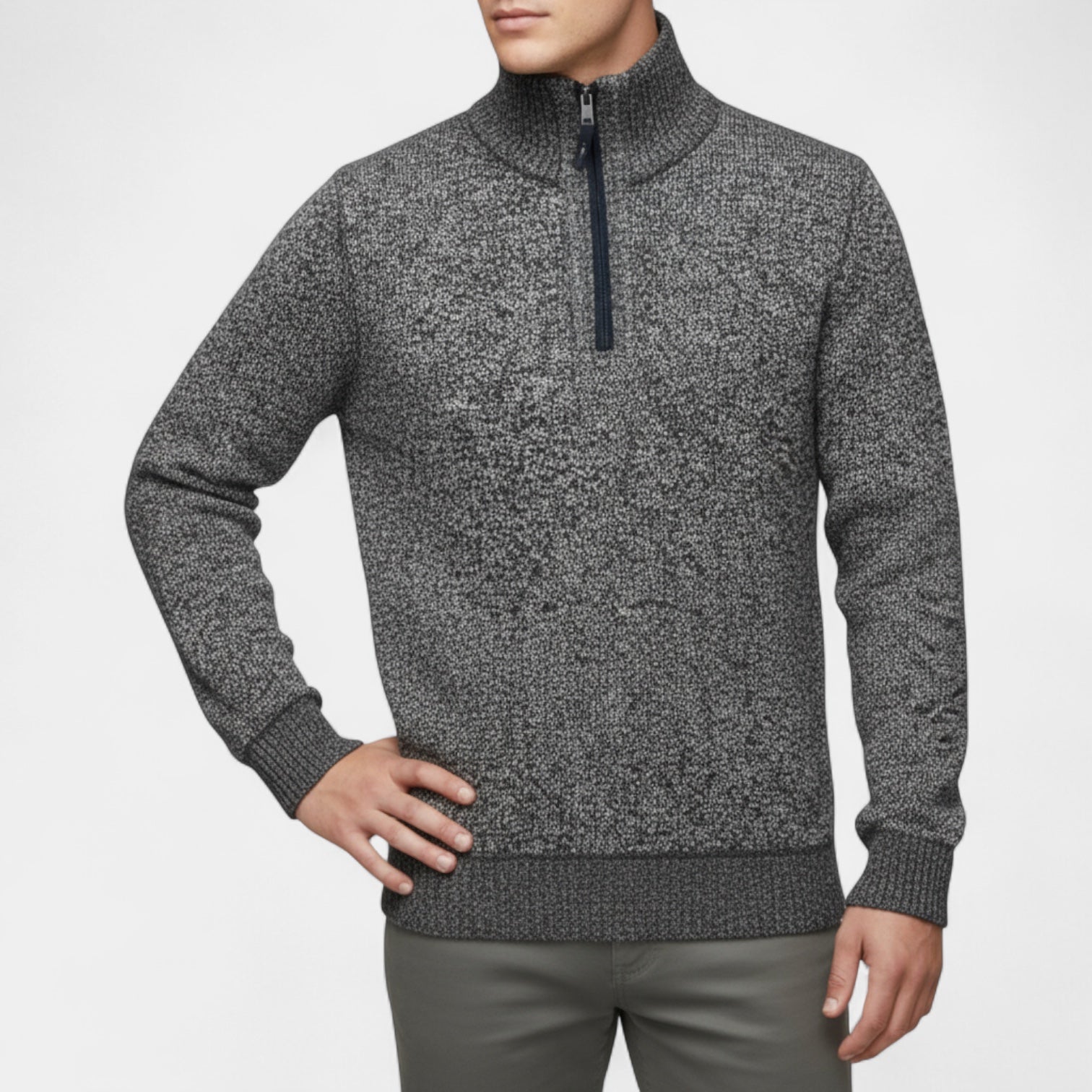 Vintares | Fleece Half-Zip Pullover Sweater for Men