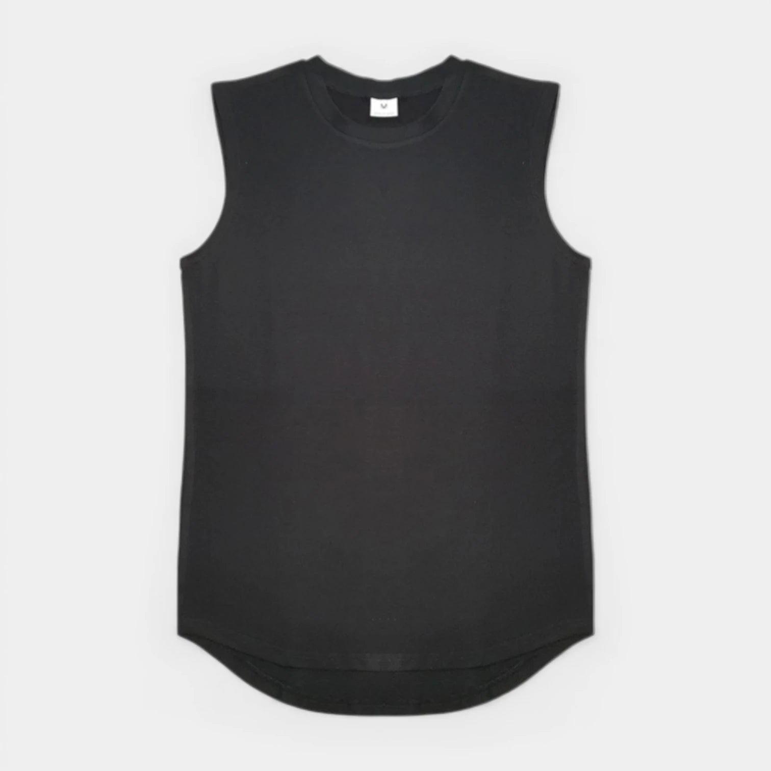 Sleeveless Crewneck Tank Curved Hem for Men