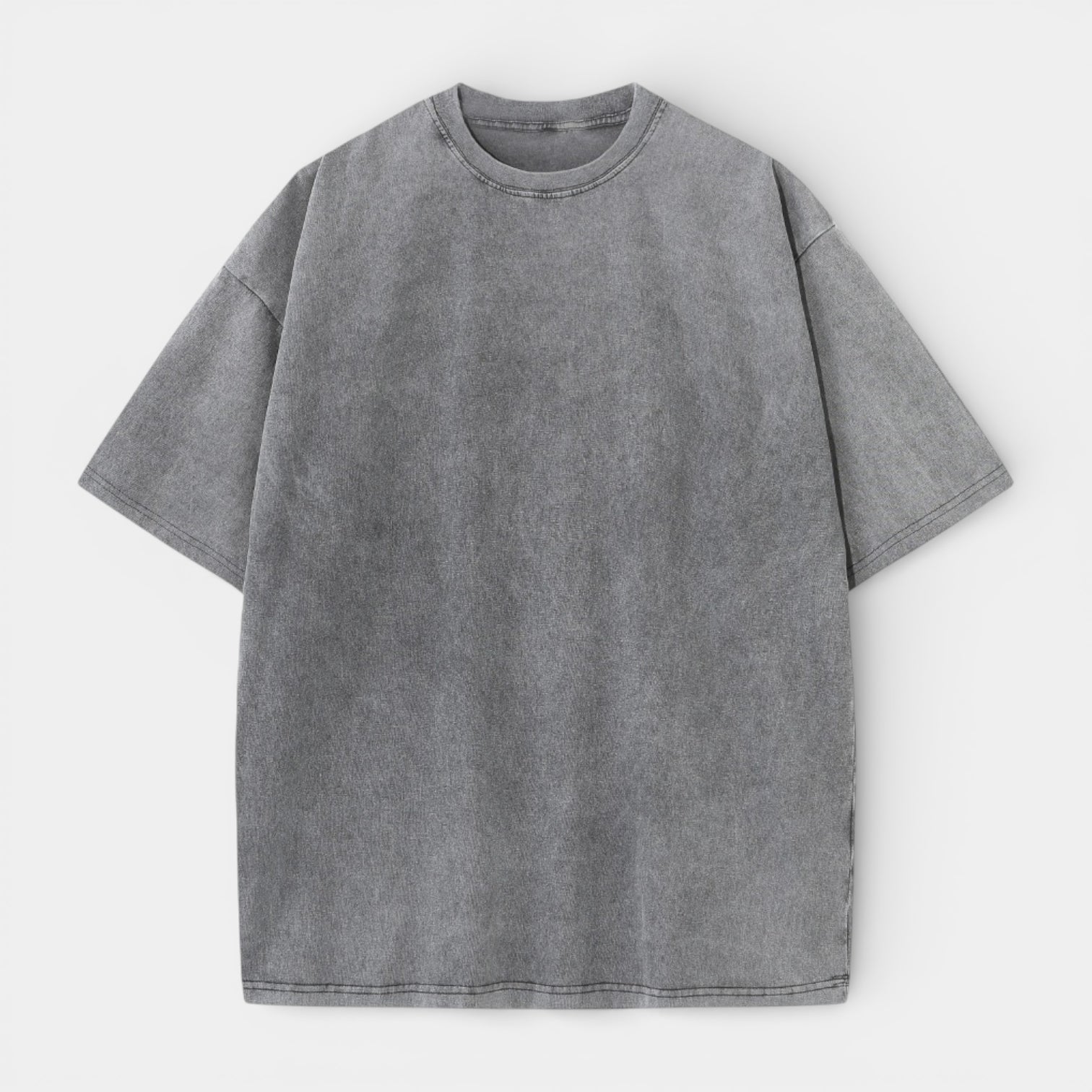 Washed Short Sleeve Pullover Tee Relaxed Fit for Men