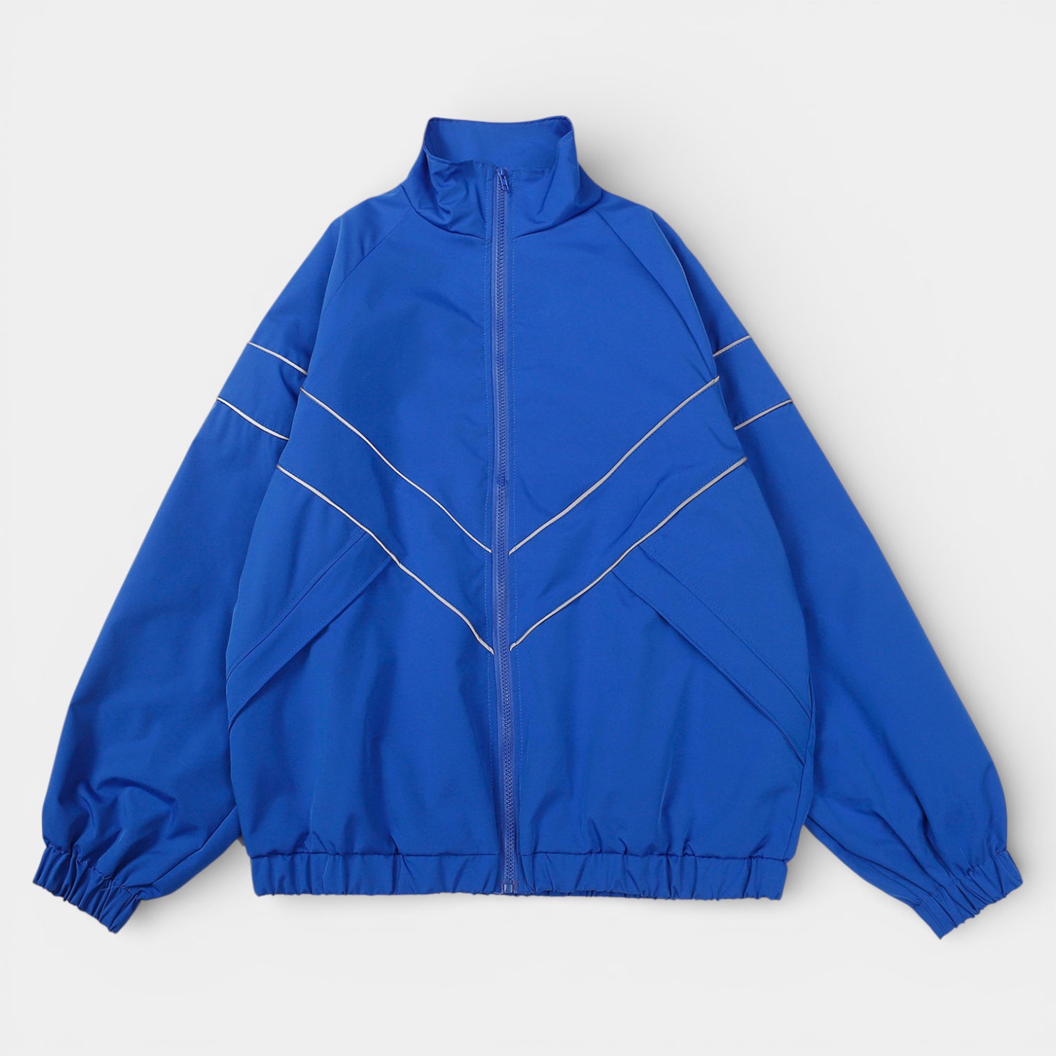 Zip-Up Track Jacket Stand Collar Regular Fit for Men