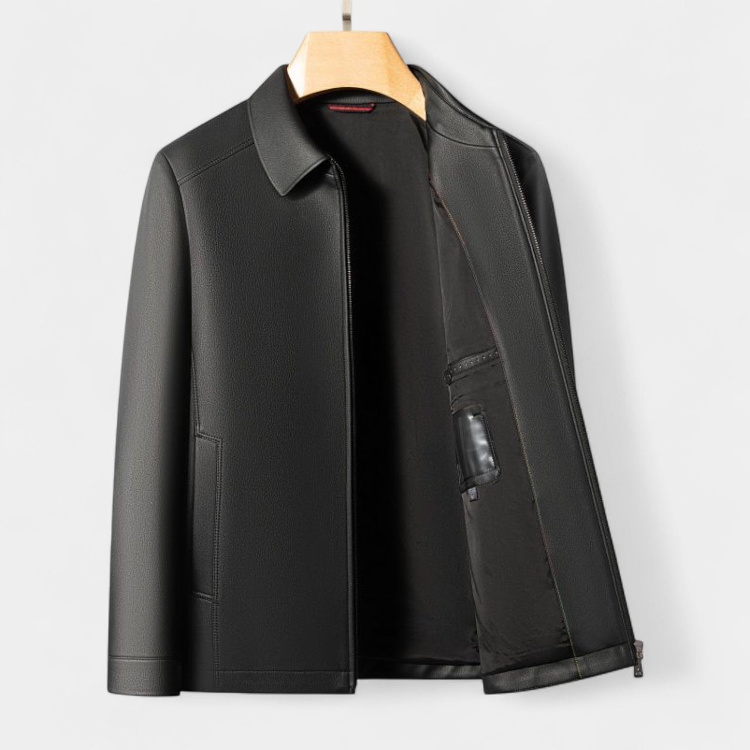 Vintares | Genuine Leather Jacket for Men – Classic Minimalist Design