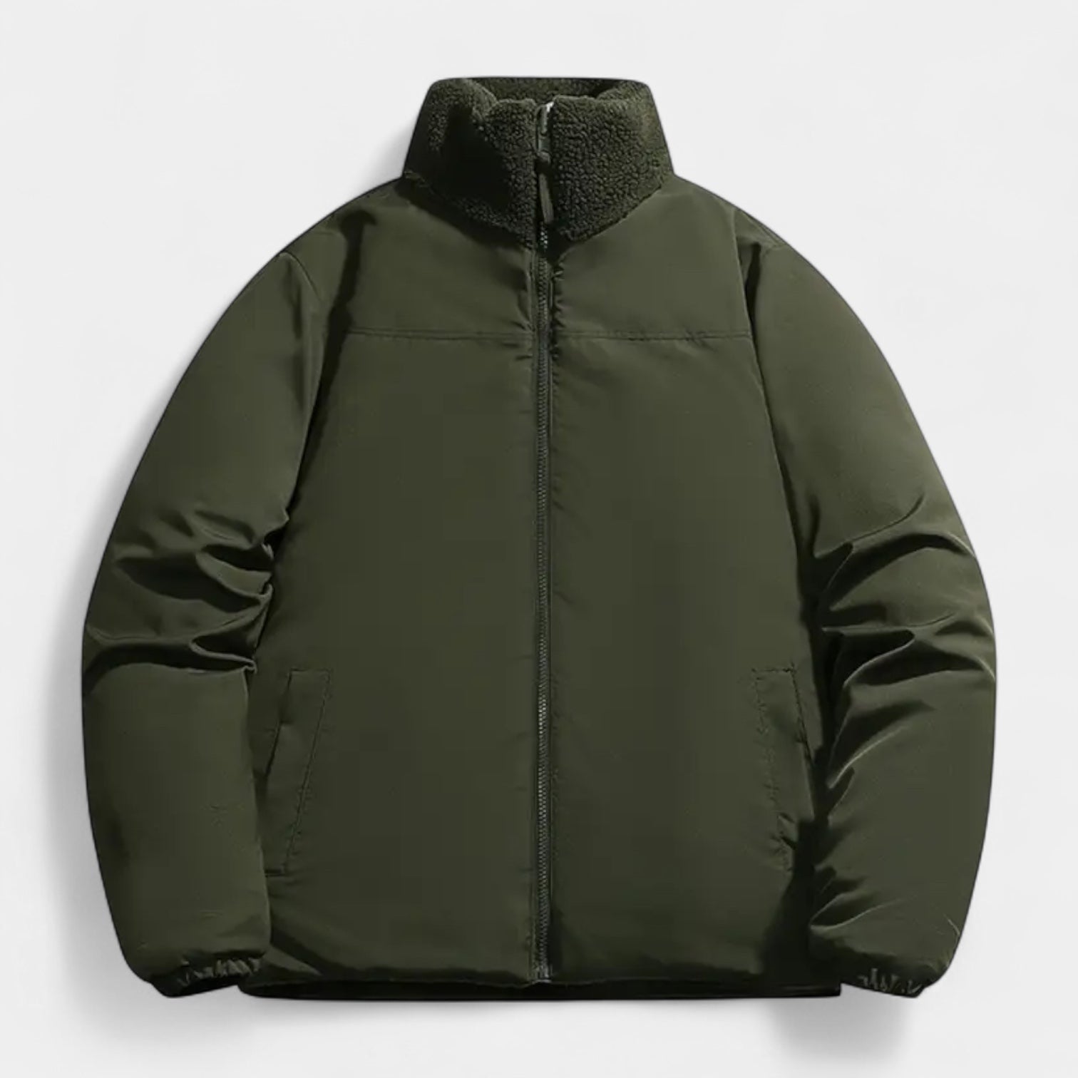Vintares | Reversible Sherpa Puffer Jacket for Men