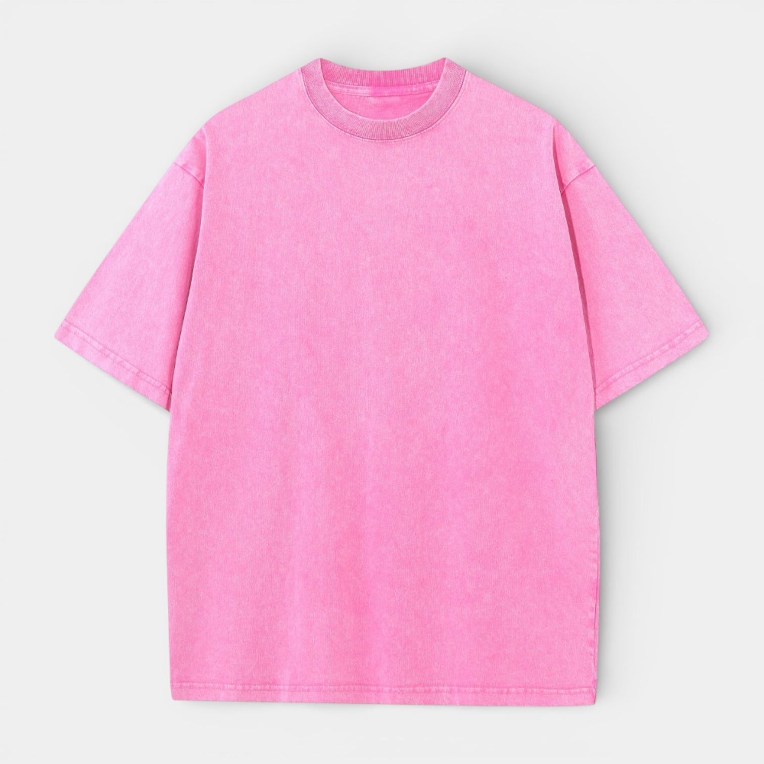 Washed Short Sleeve Pullover Tee Relaxed Fit for Men