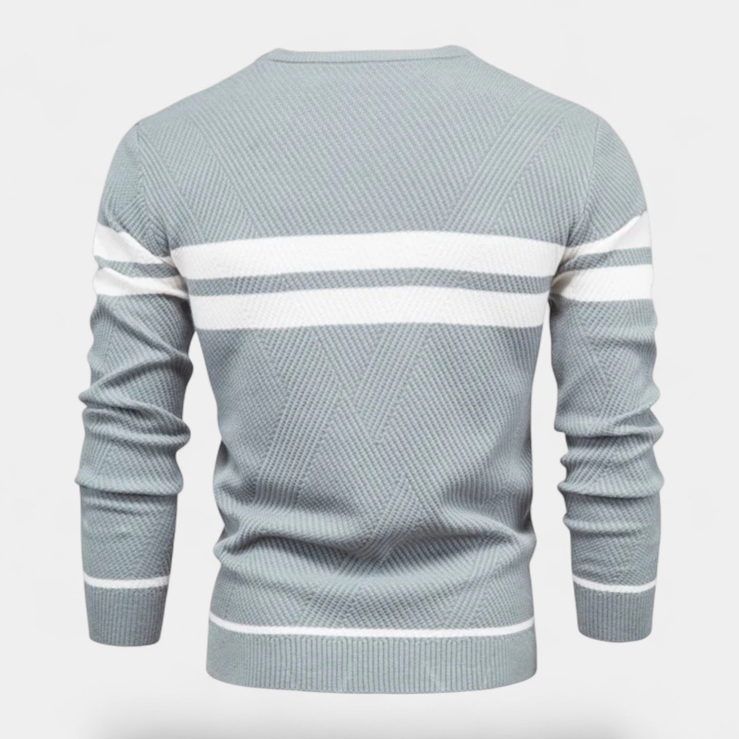 Vintares | Striped Sweater for Men - Crewneck Pullover