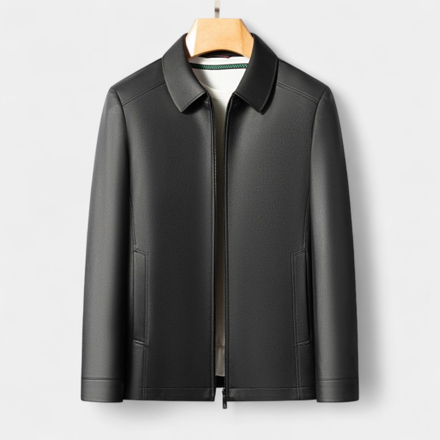 Vintares | Genuine Leather Jacket for Men – Classic Minimalist Design