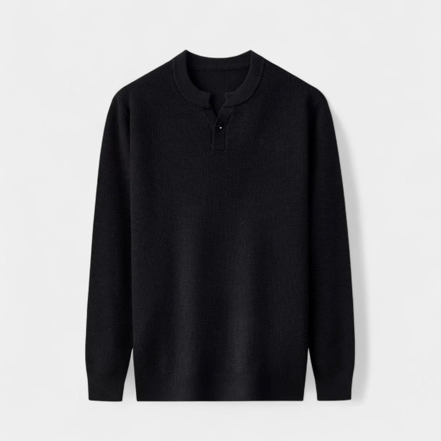 Vintares | Casual Knitted Henley Longsleeve for Men