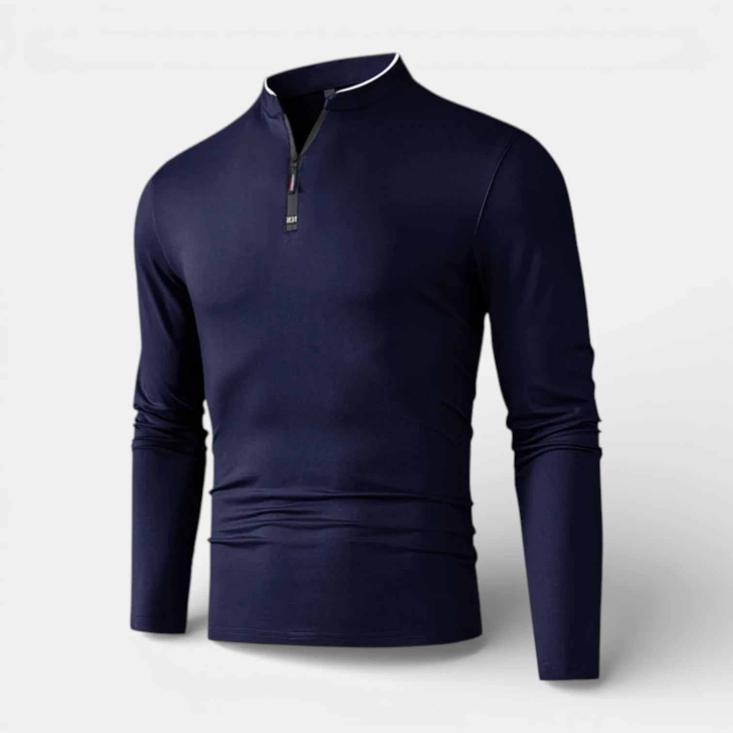 Long Sleeve Quarter-Zip Shirt Slim Fit for Men