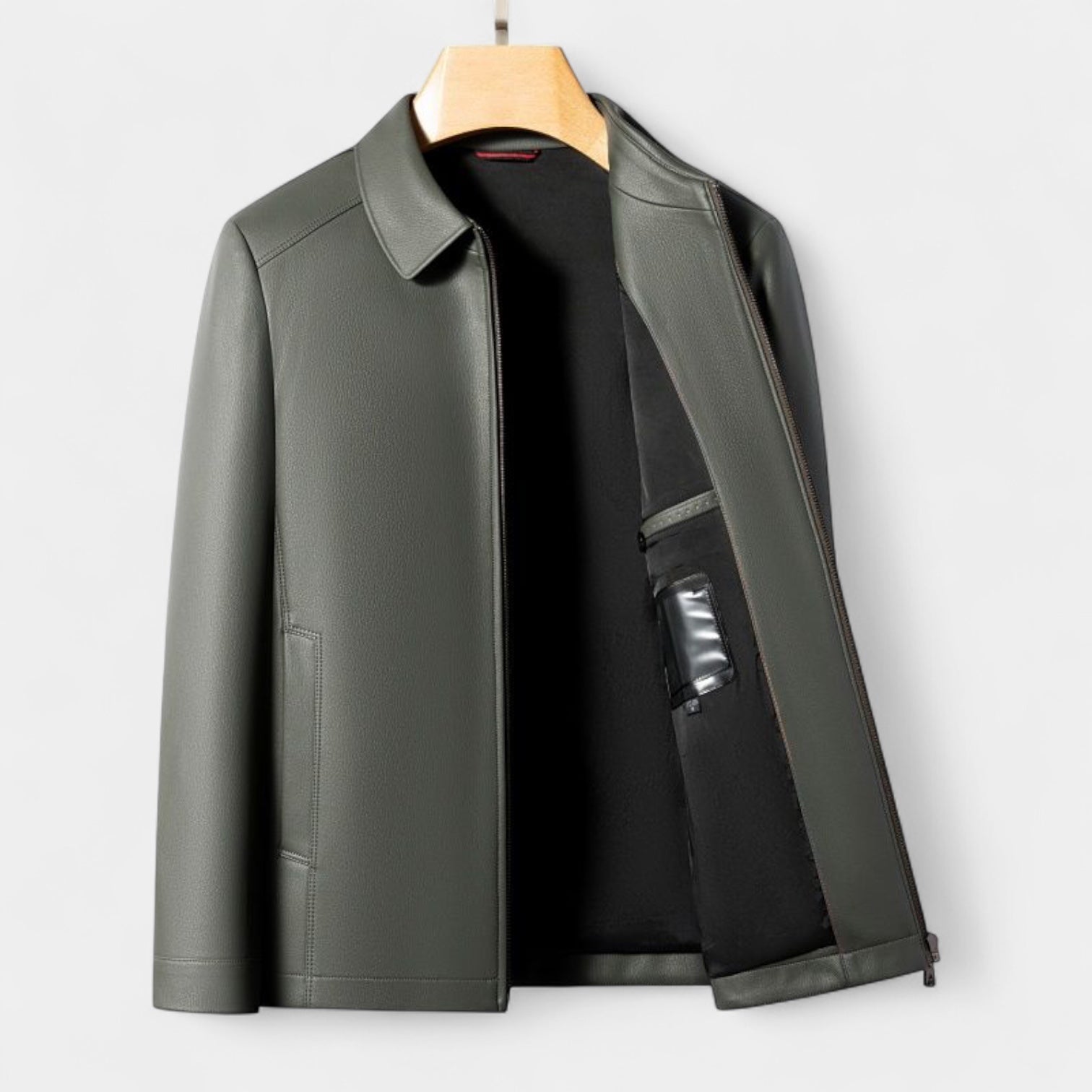 Vintares | Genuine Leather Jacket for Men – Classic Minimalist Design