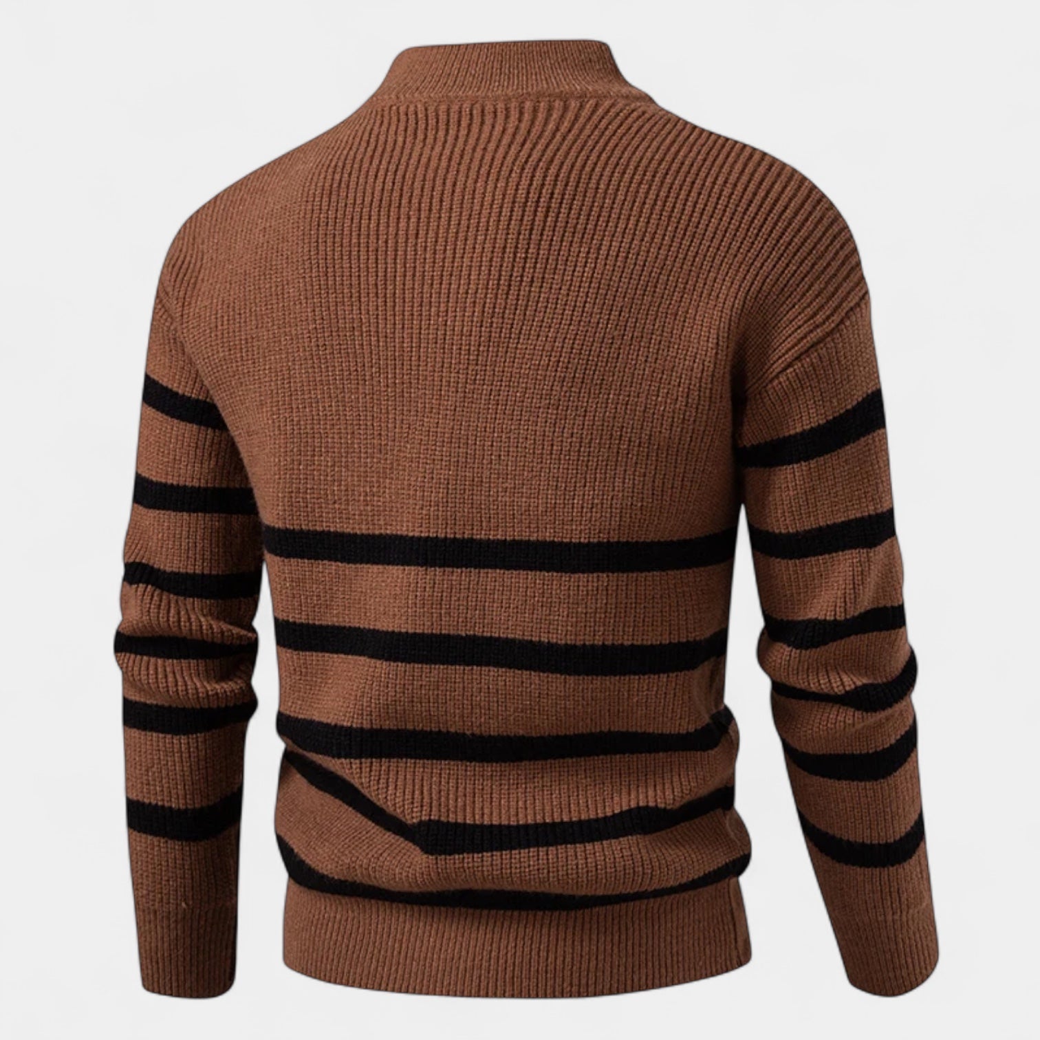 Vintares | Striped Quarter-Zip Sweater for Men