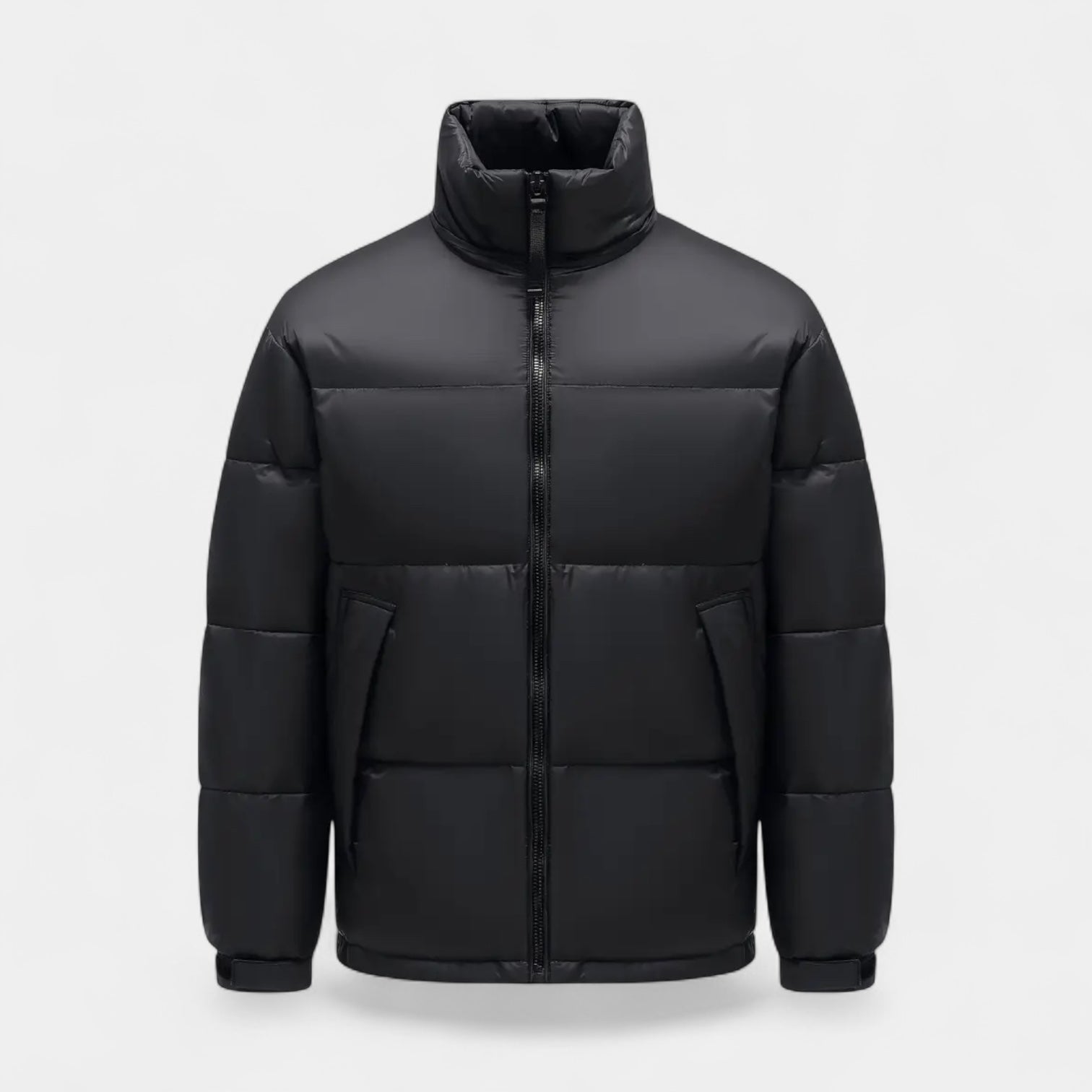 Thick Puffer Jacket Detachable Hood Regular Fit for Men