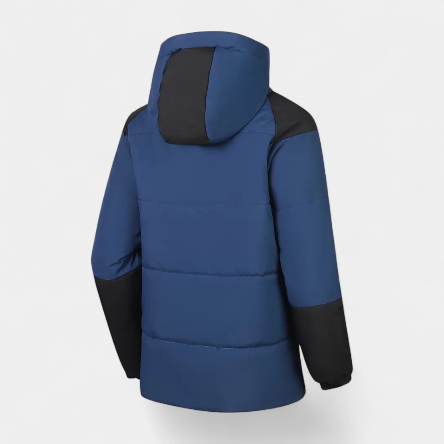Two-Tone Puffer Jacket Hooded Water-Resistant for Men