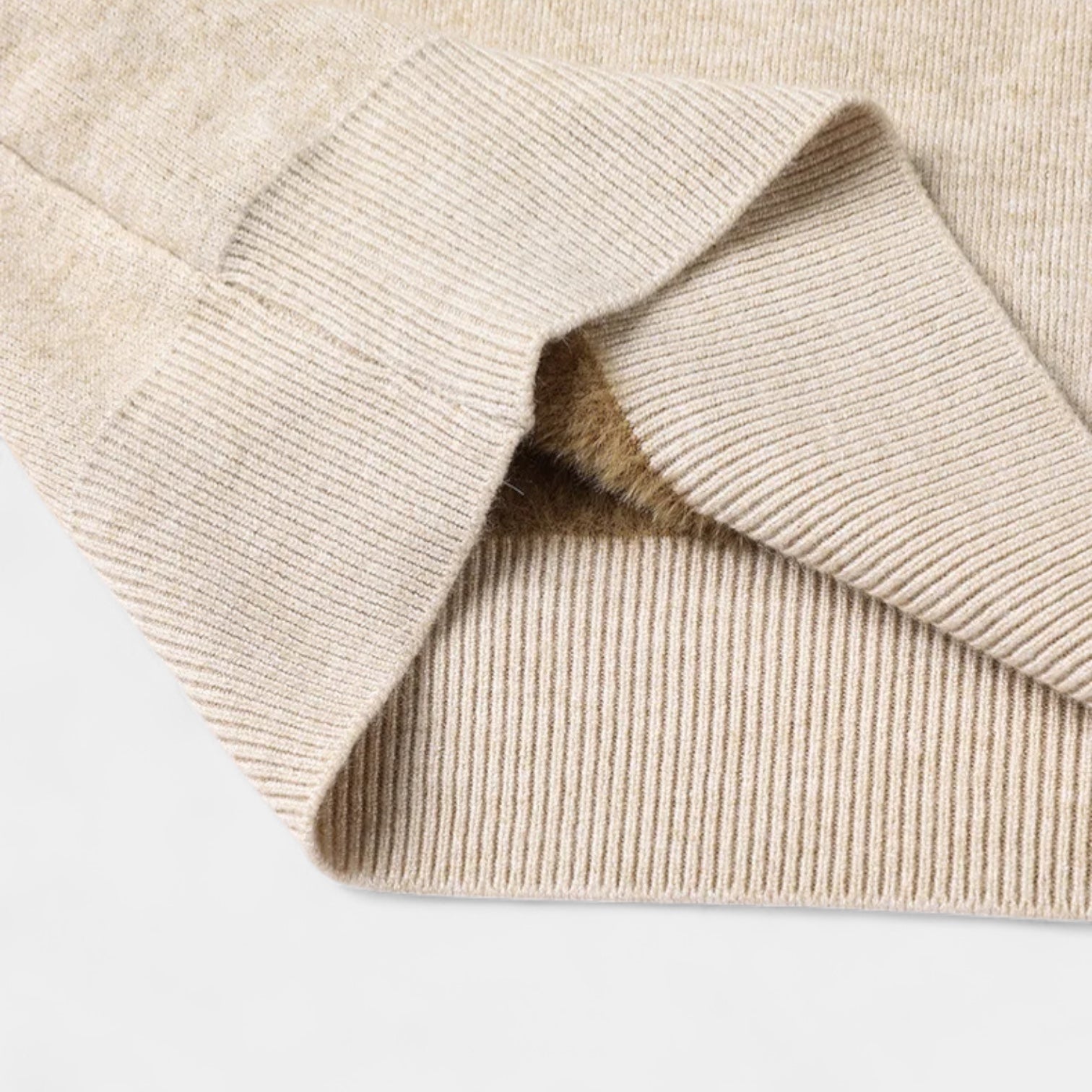 Vintares | Merino Blend Pullover with Half-High Turtleneck