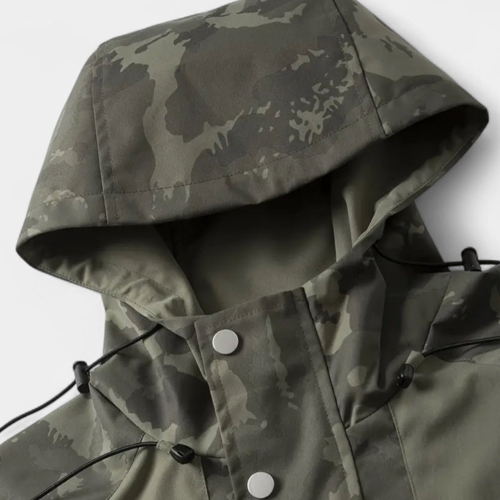 Vintares | Camo Windbreaker Jacket for Men